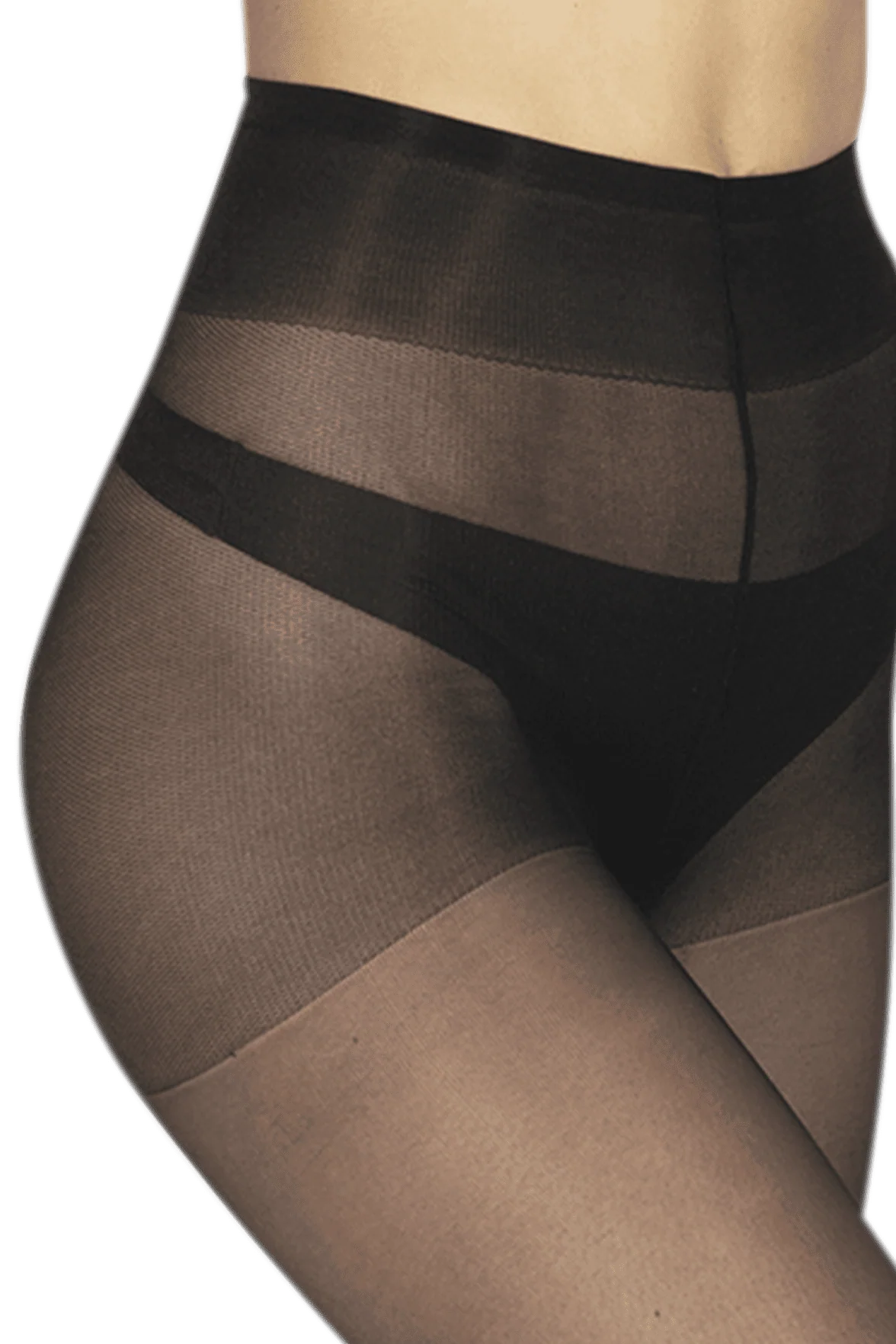 Collant Transparent 19D Elastivoile Satiné - Noir - Image 3