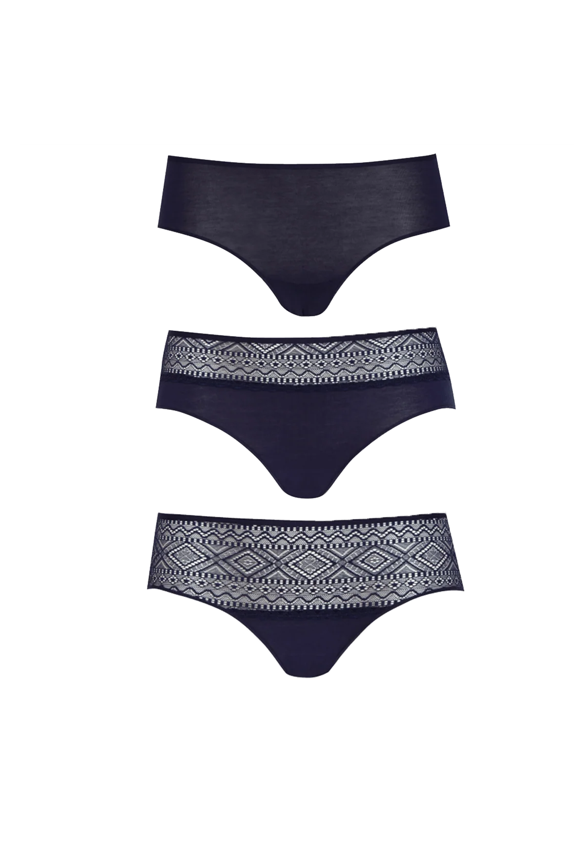 Lot de 3 Slips - Trio Modal - Bleu nuit - Image 3