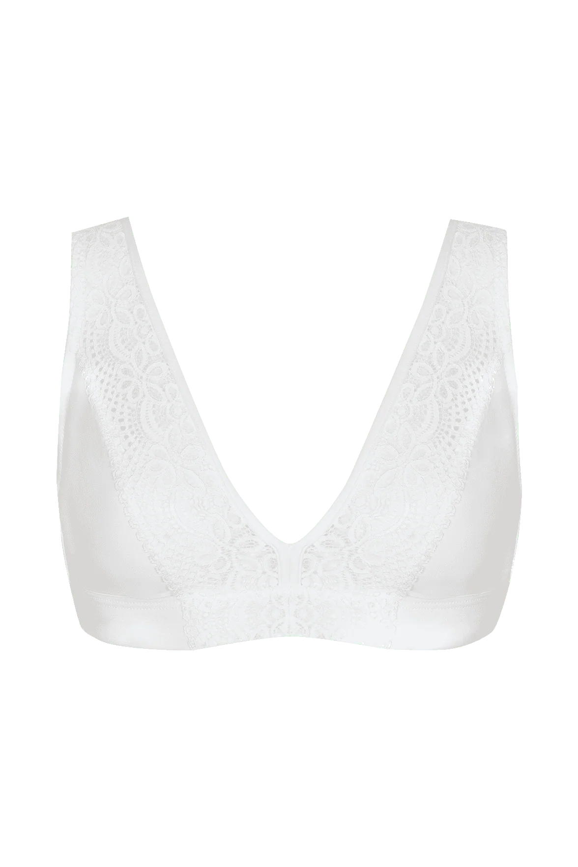Soutien-gorge foulard sans armatures en dentelle et en microfibre L'irrésistible - Blanc - Image 4
