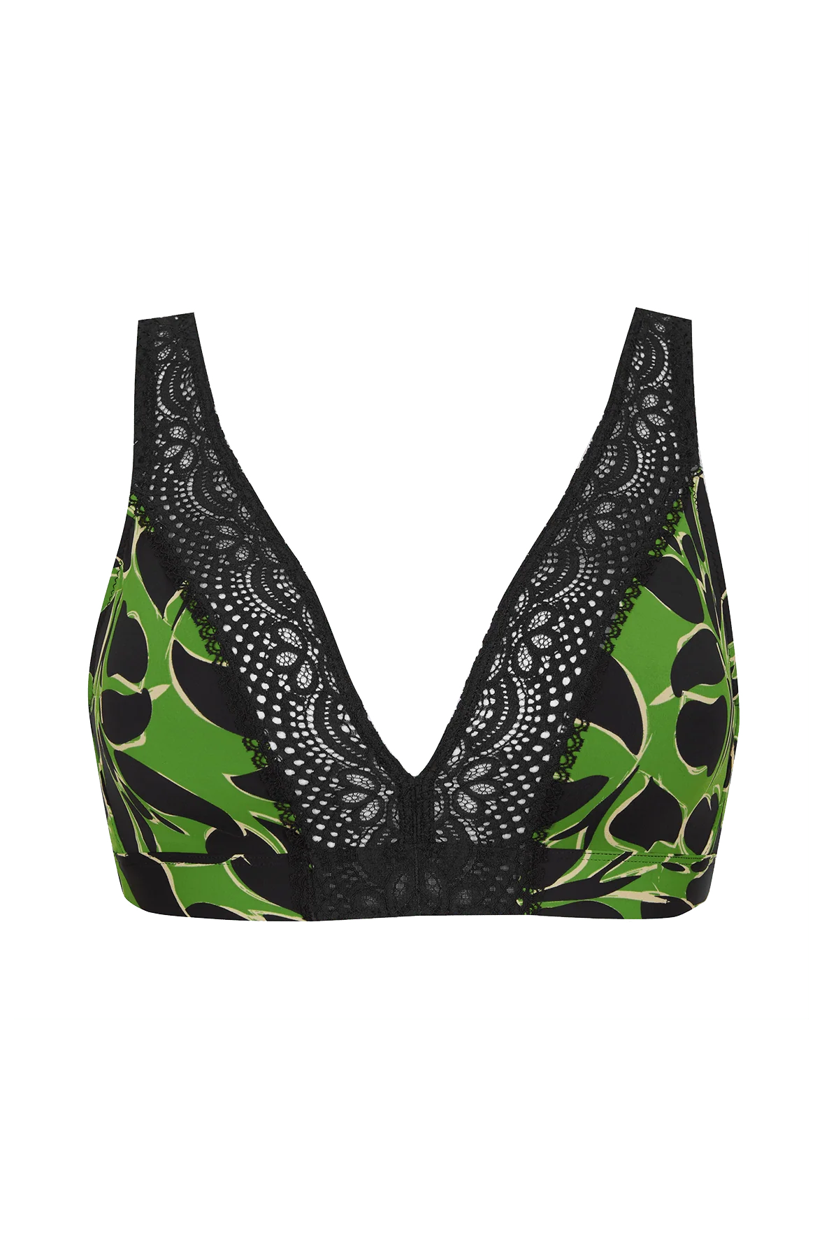 Soutien-gorge foulard sans armatures en dentelle et en microfibre L'irrésistible - Botanique - Image 5