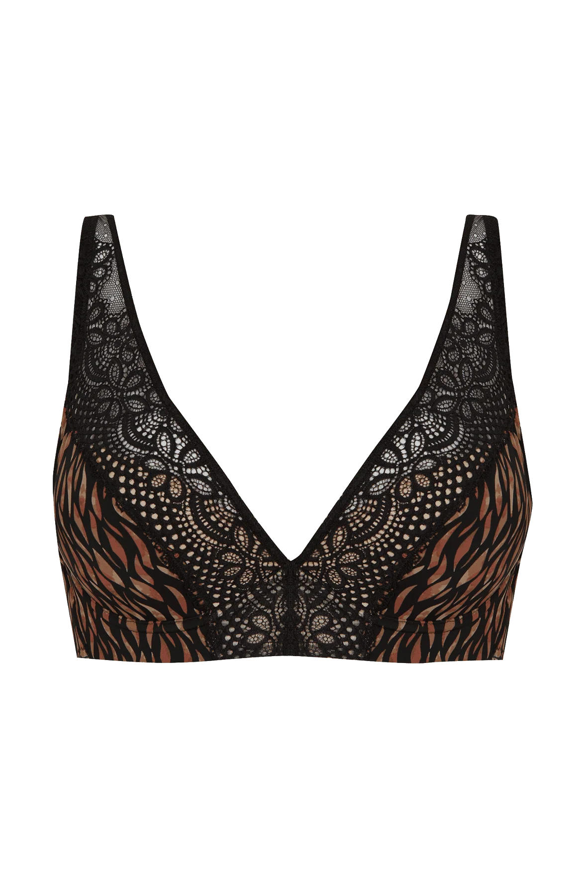 Soutien-gorge coques en dentelle et microfibre L'irrésistible - Fauve - Image 6