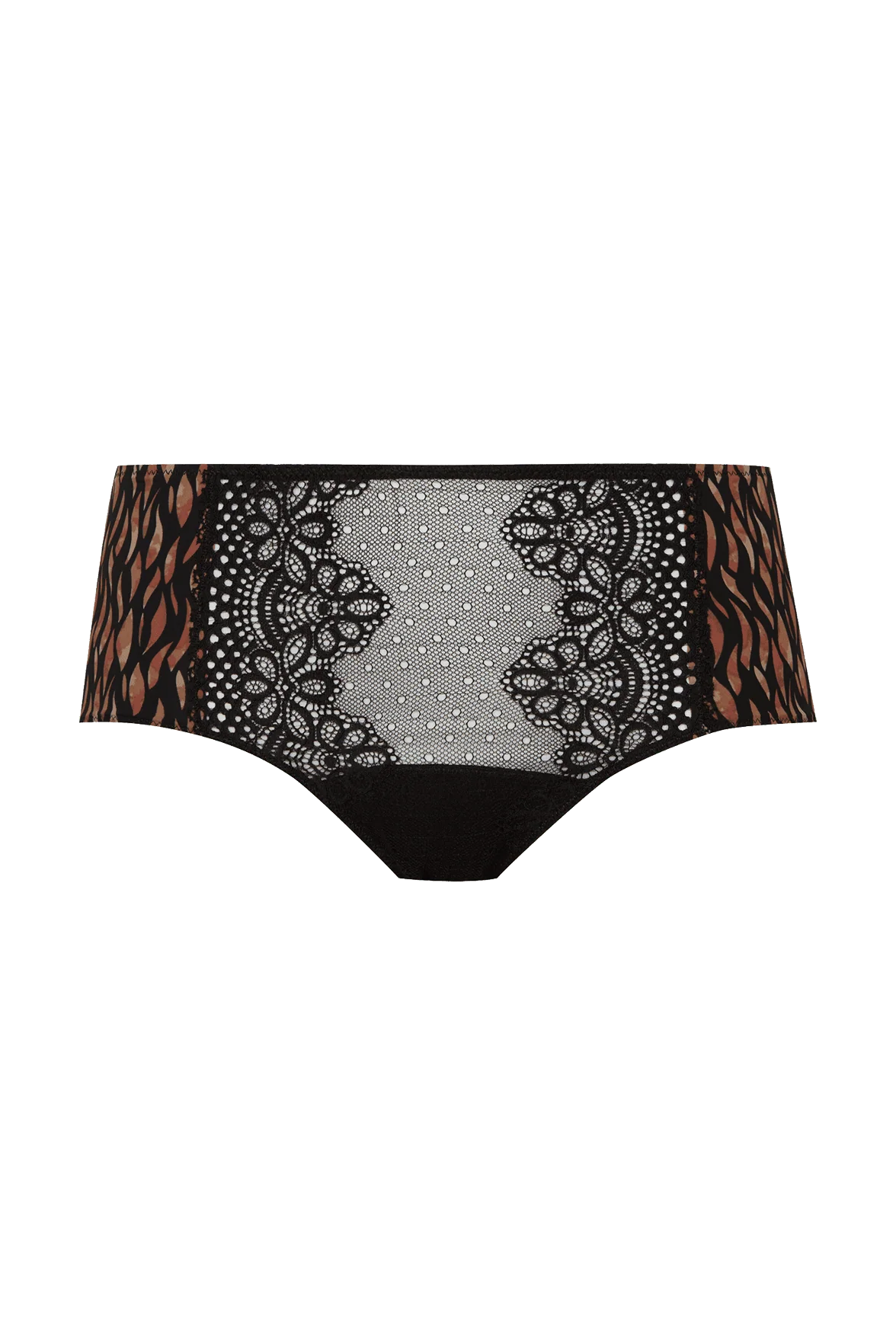 Shorty en dentelle et microfibre L'irrésistible - Fauve - Image 5