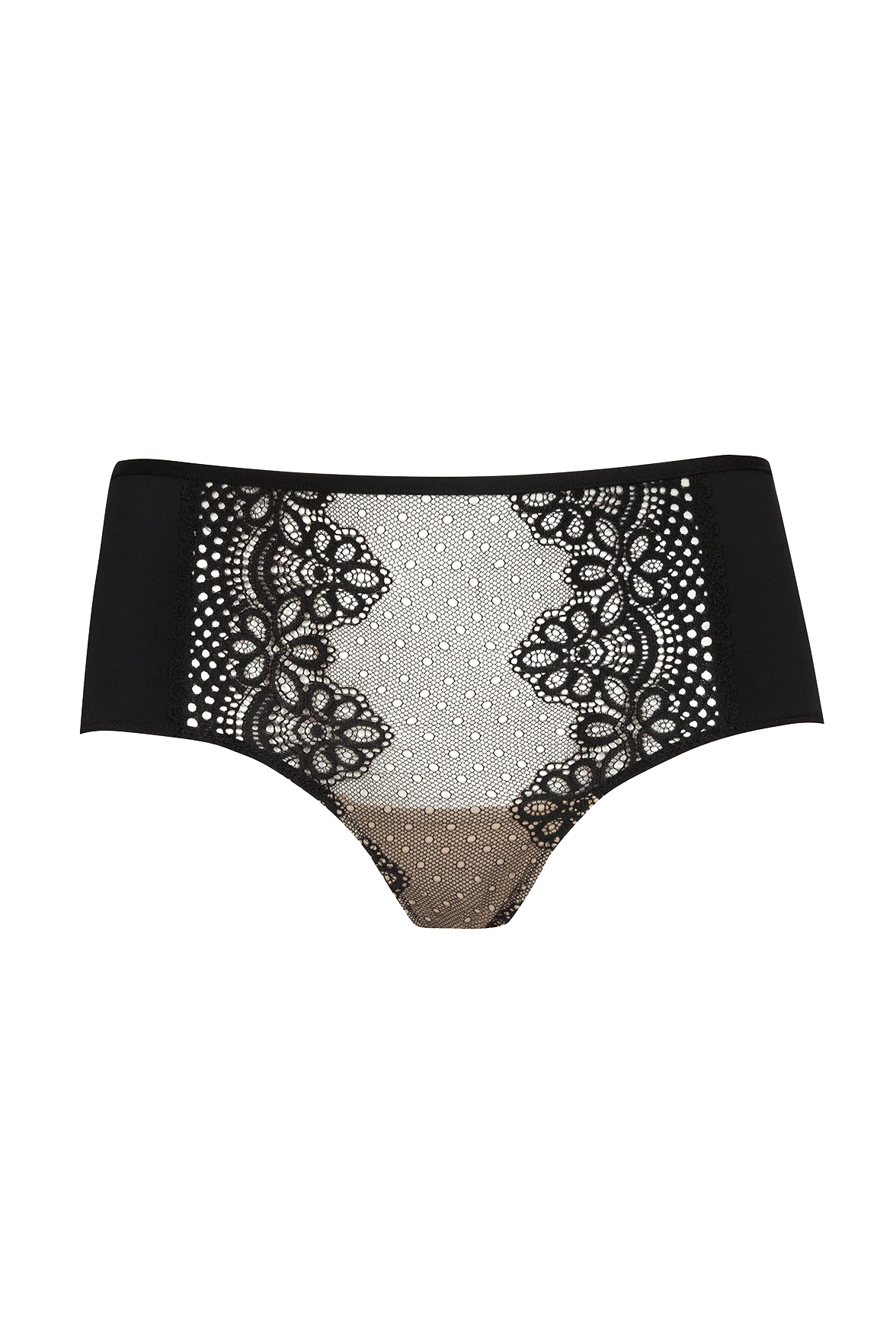 Shorty en dentelle et microfibre L'irrésistible - Noir - Image 3