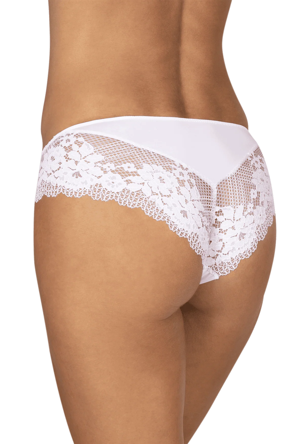 Slip Résille Florale - Blanc - Image 2