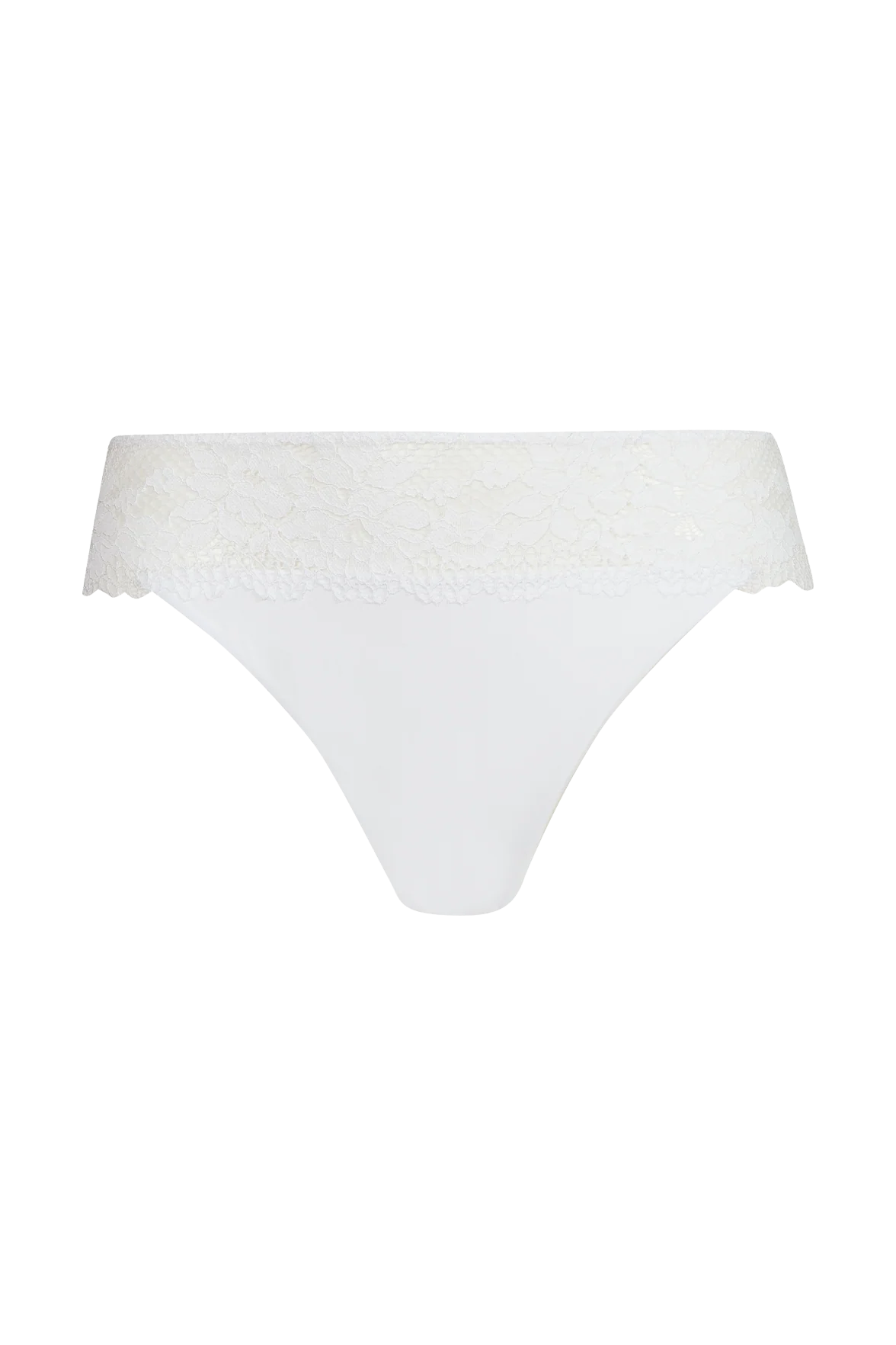 Slip Résille Florale - Blanc - Image 3