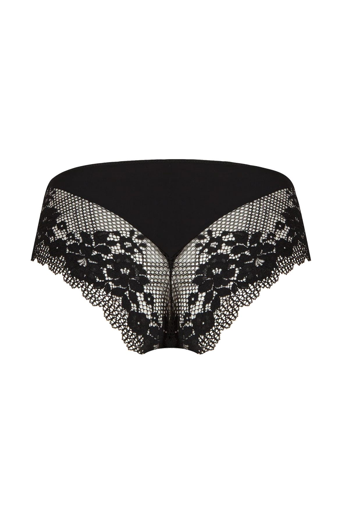 Slip Résille Florale - Noir - Image 3