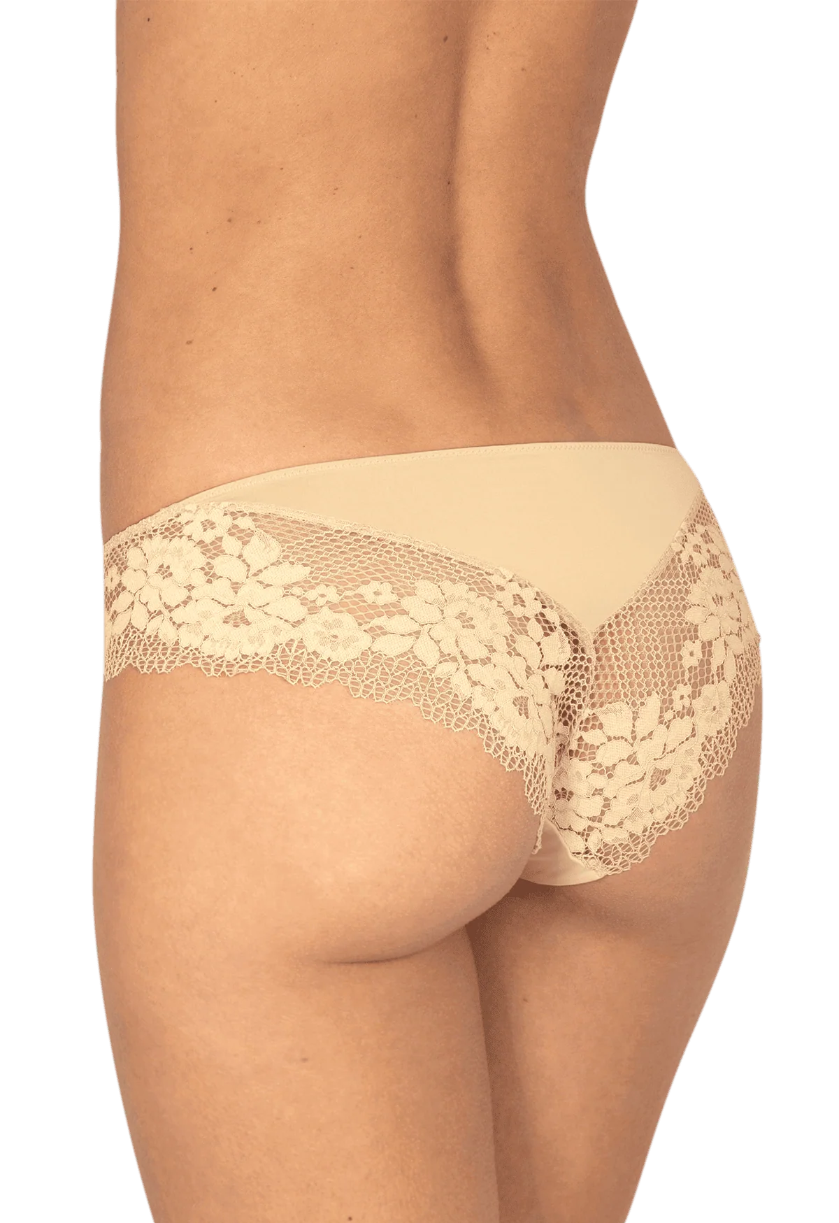 Slip Résille Florale - Nude - Image 2