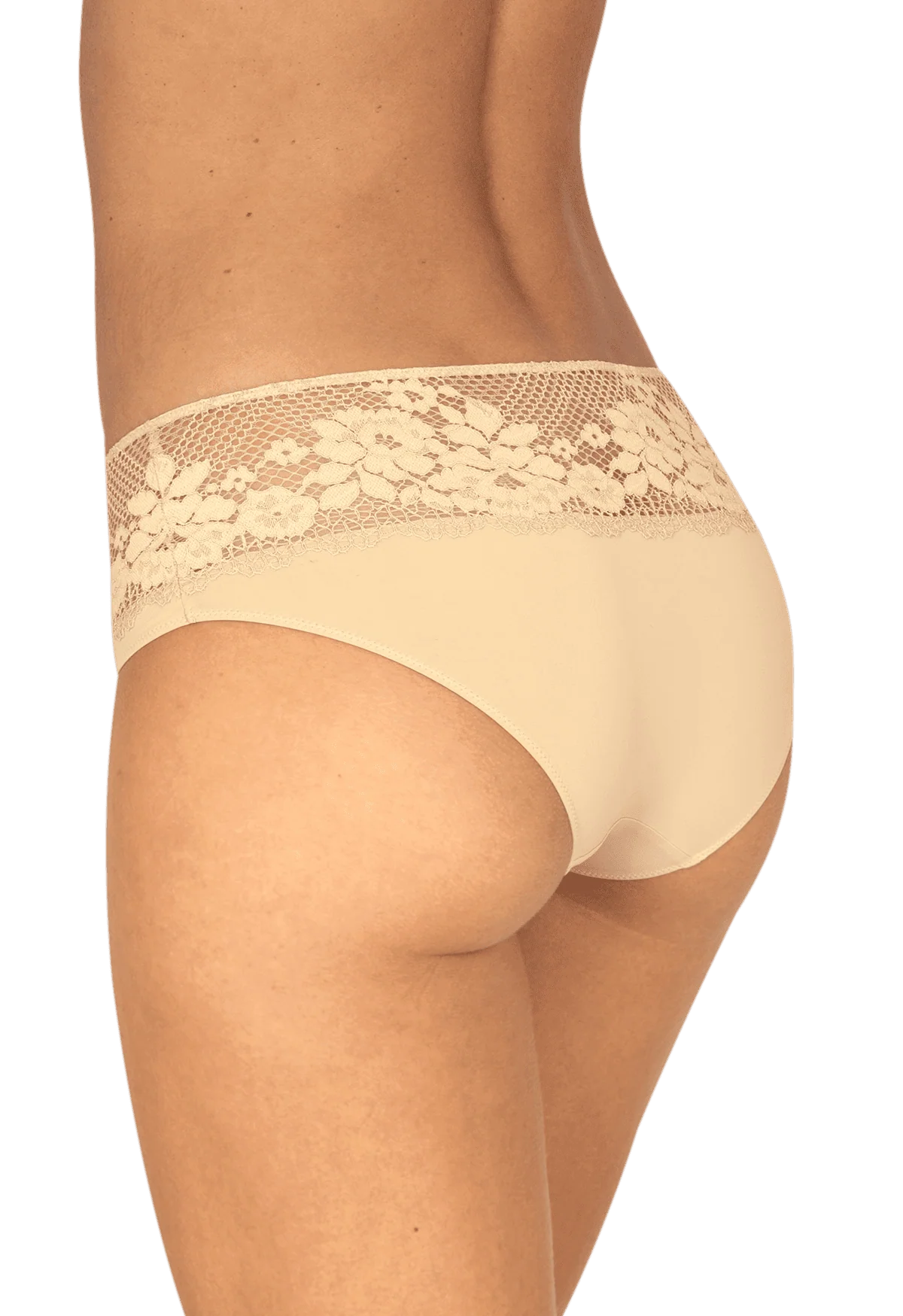 Shorty Résille Florale - Nude - Image 2