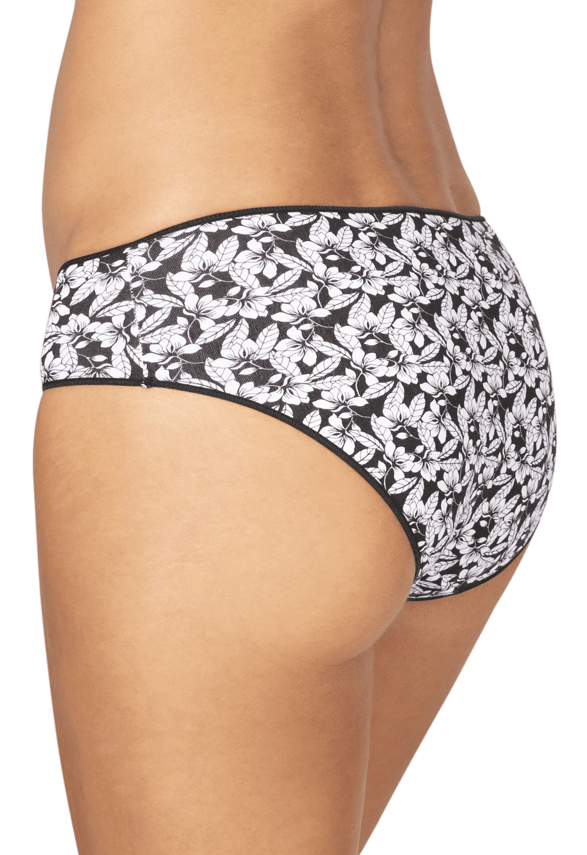 Lot de 3 Slips - Trio Imprimé Floral - Imprimé noir