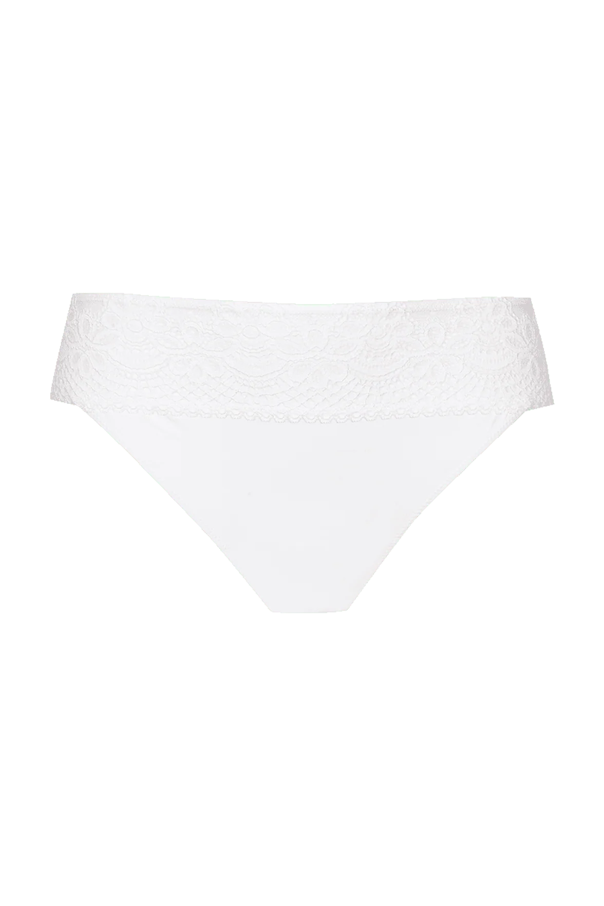 Slip brésilien dentelle et microfibre L'irrésistible - Blanc - Image 5
