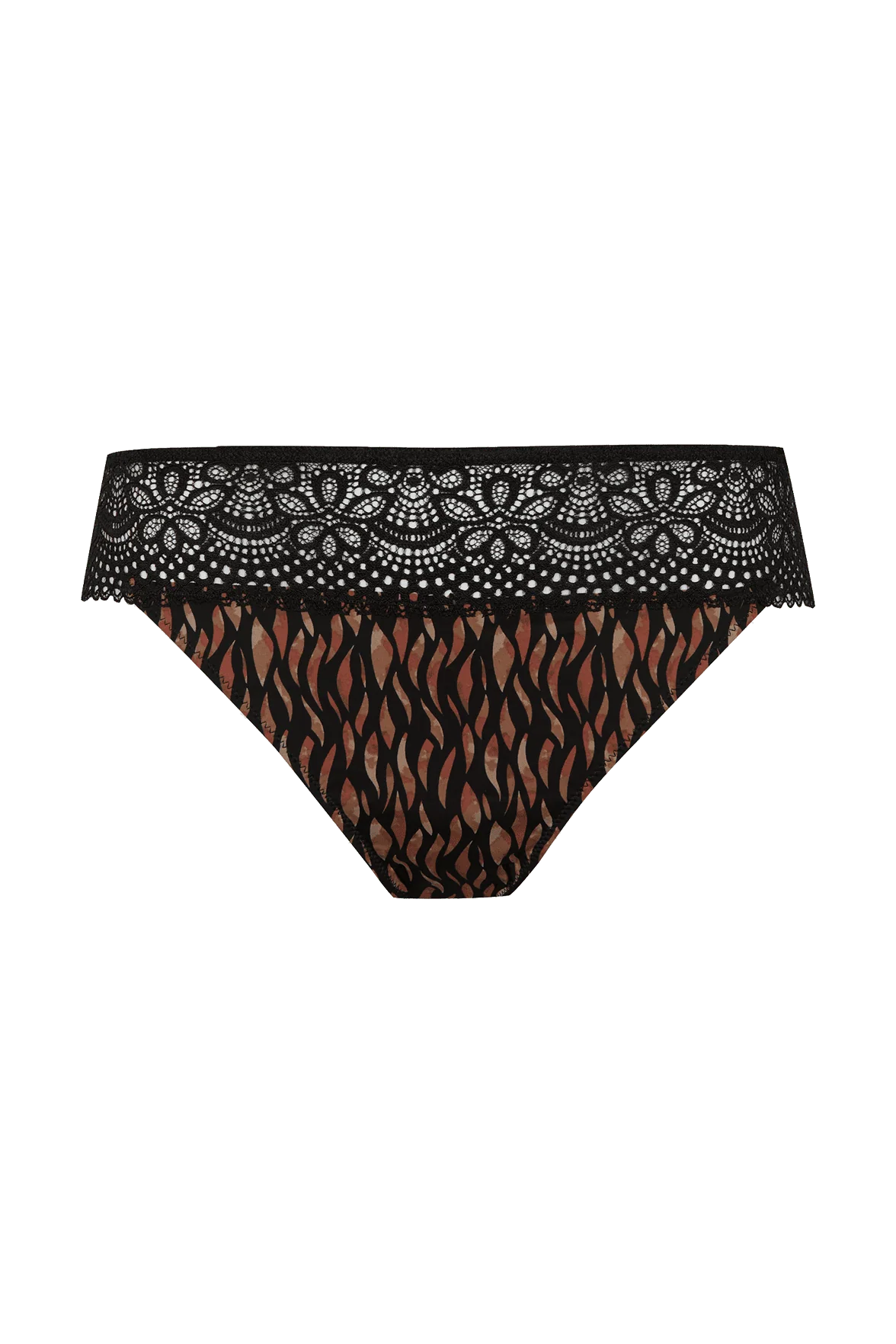 Slip brésilien dentelle et microfibre L'irrésistible - Fauve - Image 6