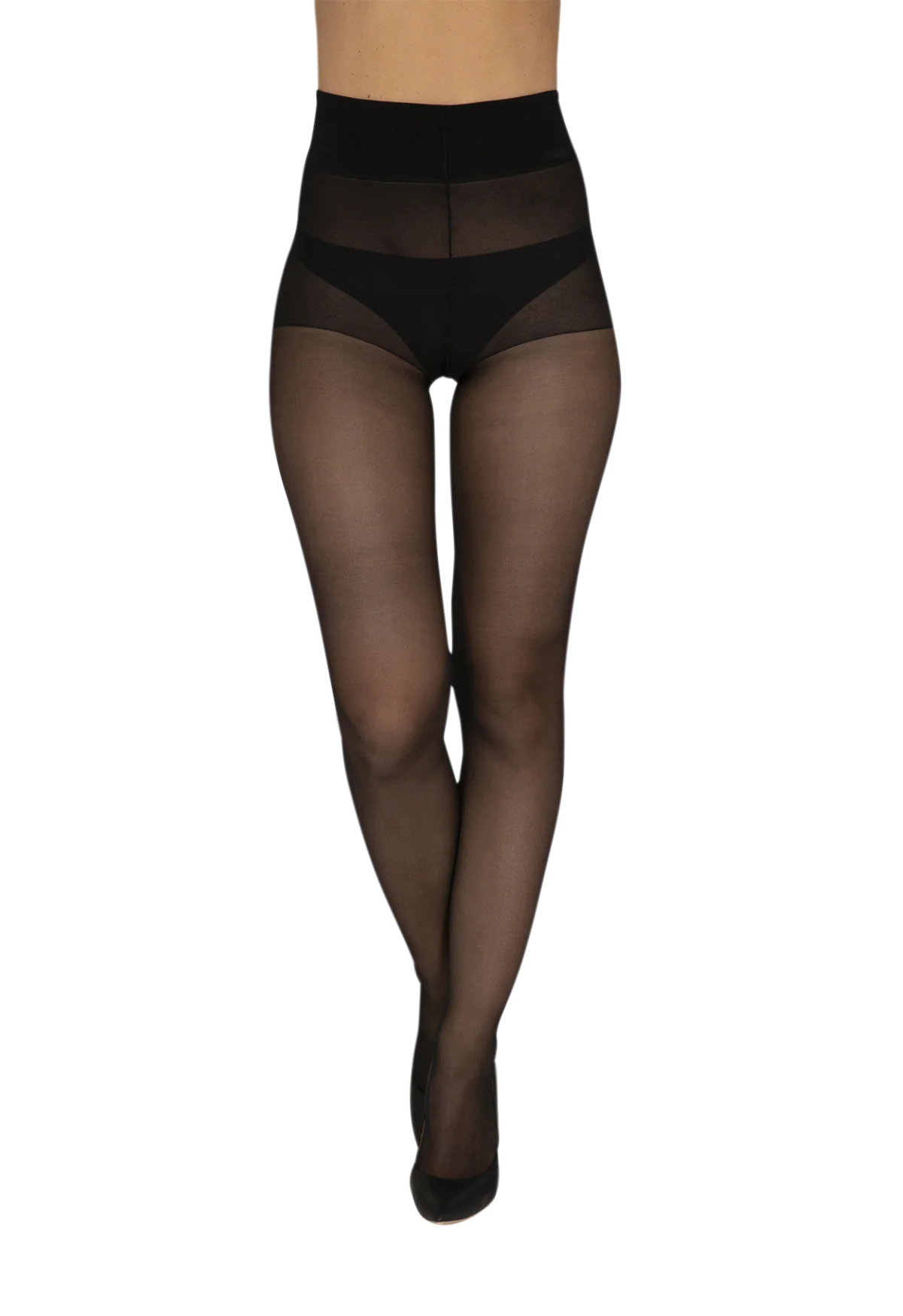 Collant Semi-Opaque 30D sur-mesure Morphologie - Noir - Image 2