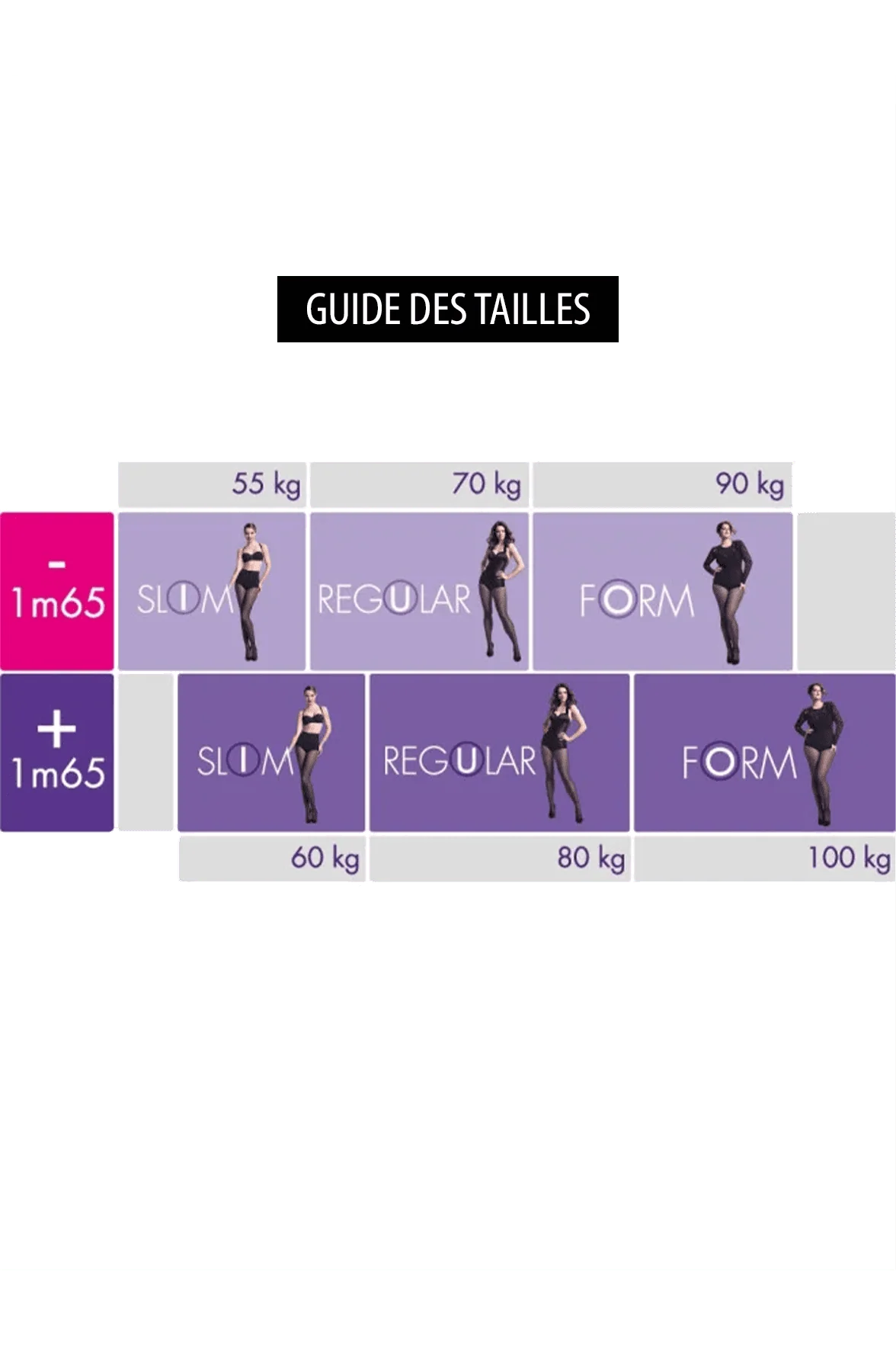 Collant Semi-Opaque 30D sur-mesure Morphologie - Noir - Image 5