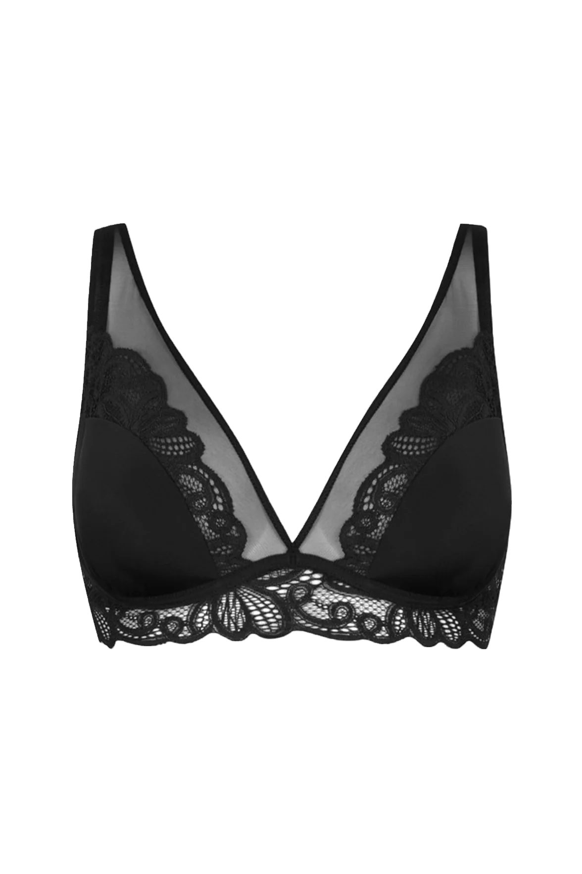 Soutien-gorge à coques Dentelle Envoûtante - Noir - Image 5