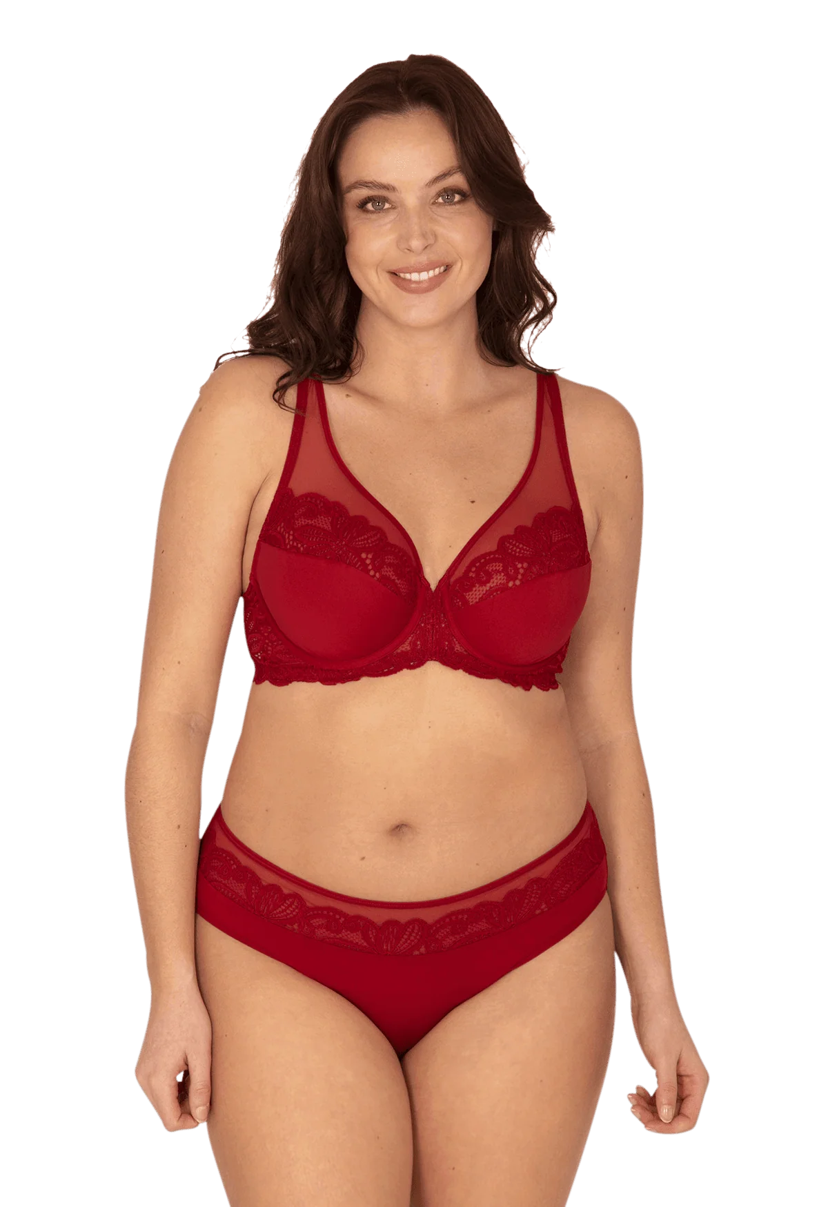 Soutien-gorge à armatures Dentelle Envoûtante - Rouge rubis - Image 3