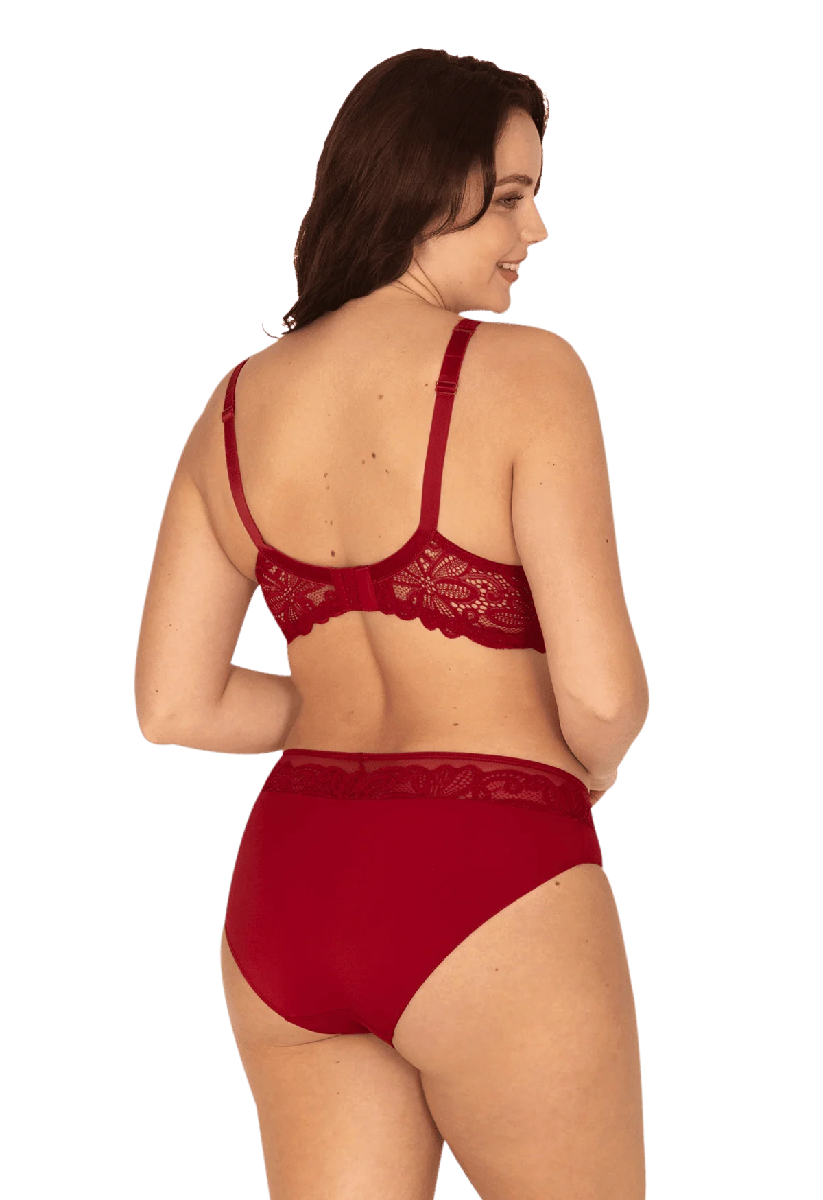 Soutien-gorge à armatures Dentelle Envoûtante - Rouge rubis - Image 4