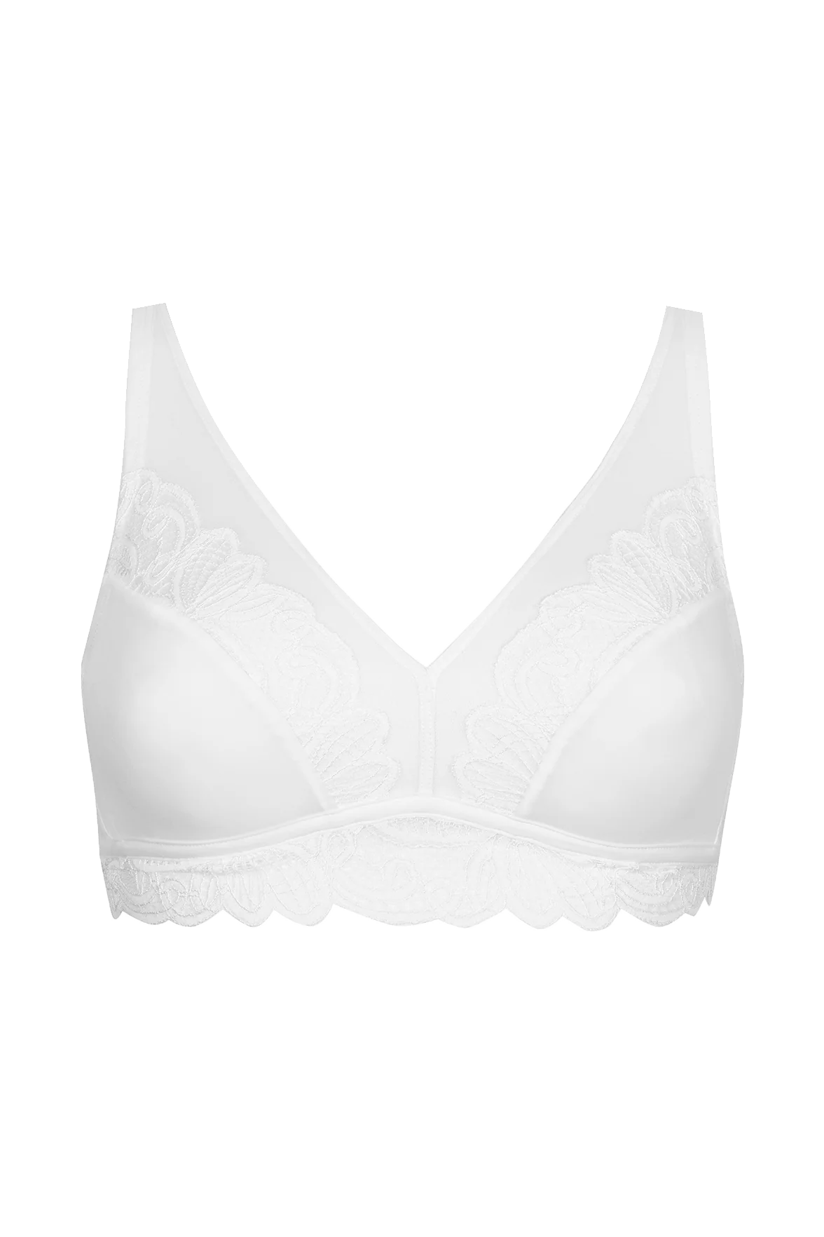 Soutien-gorge sans armatures Dentelle Envoûtante - Blanc - Image 5
