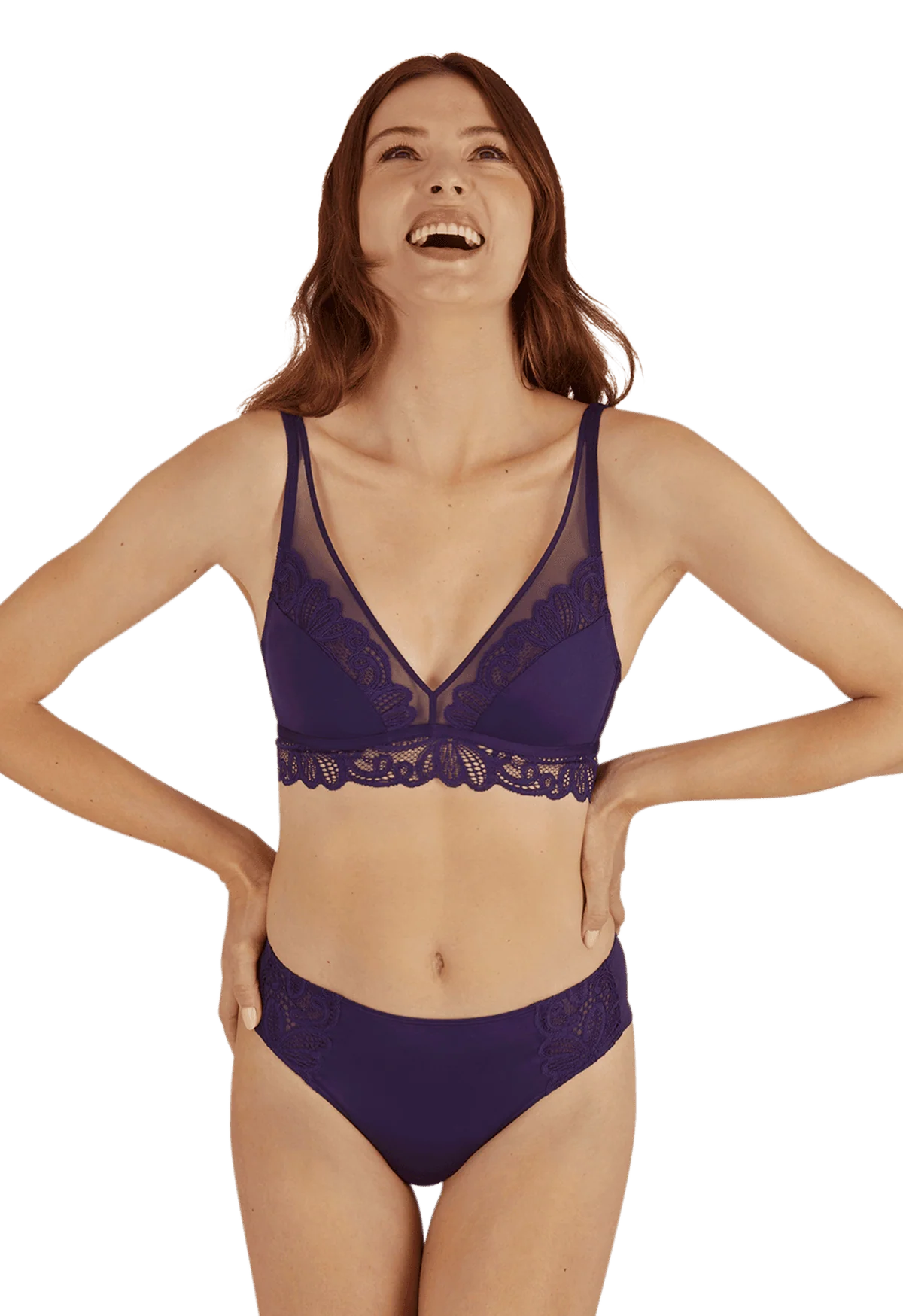 Soutien-gorge sans armatures Dentelle Envoûtante - Bleu nuit - Image 3