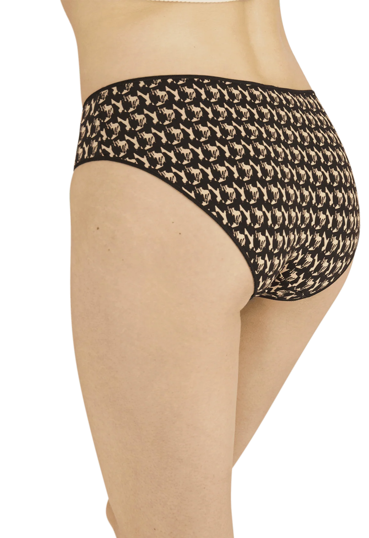 Lot de 3 slips en coton bio Intimement Bio - Graphique / noir / nude - Image 4