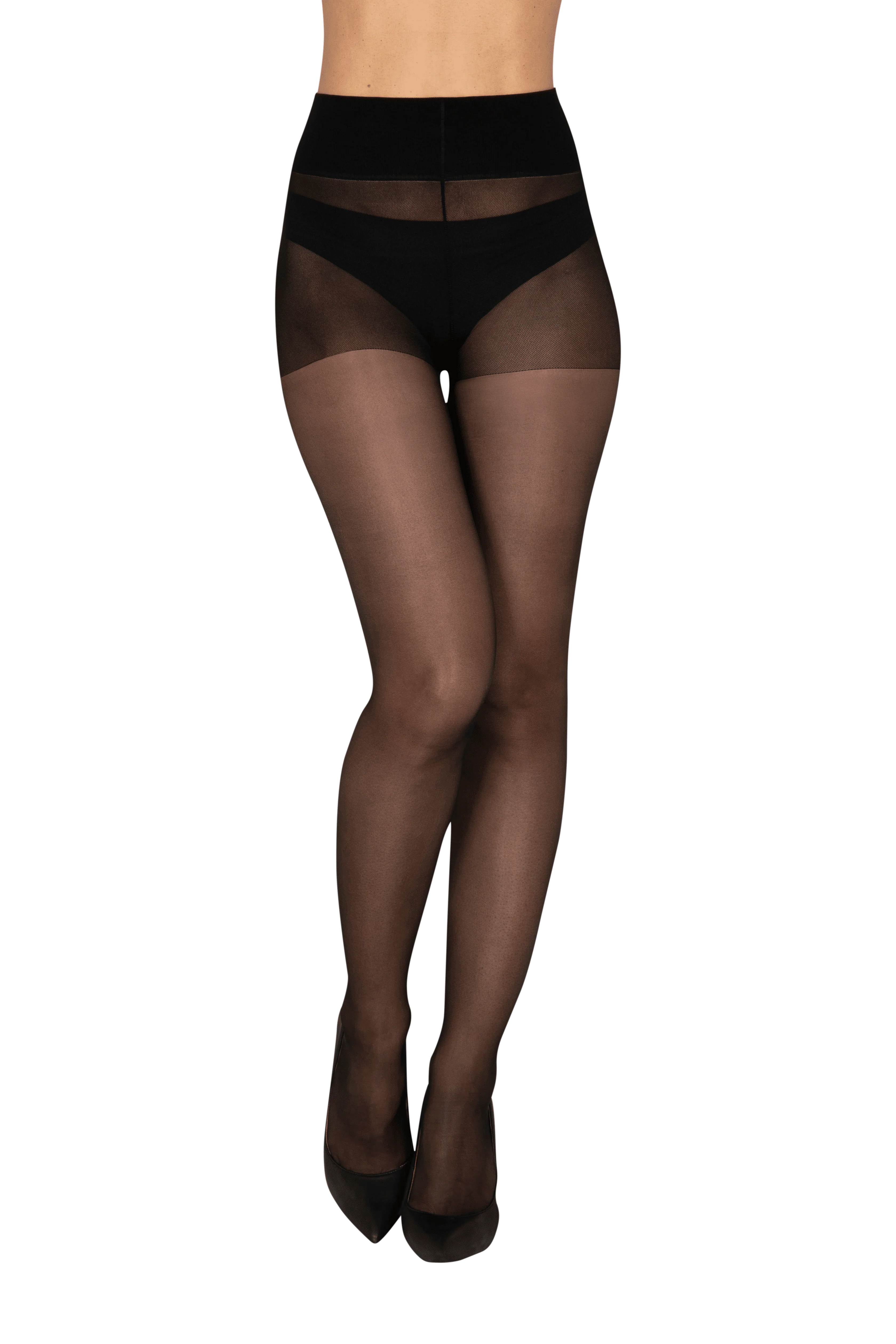 Collant Transparent 20D Well Infini Confort - Noir