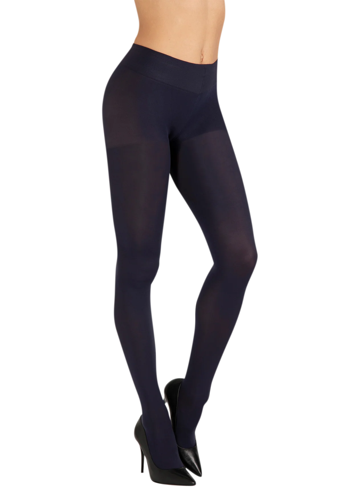 Collant Opaque 60D Well Infini Confort - Bleu de minuit