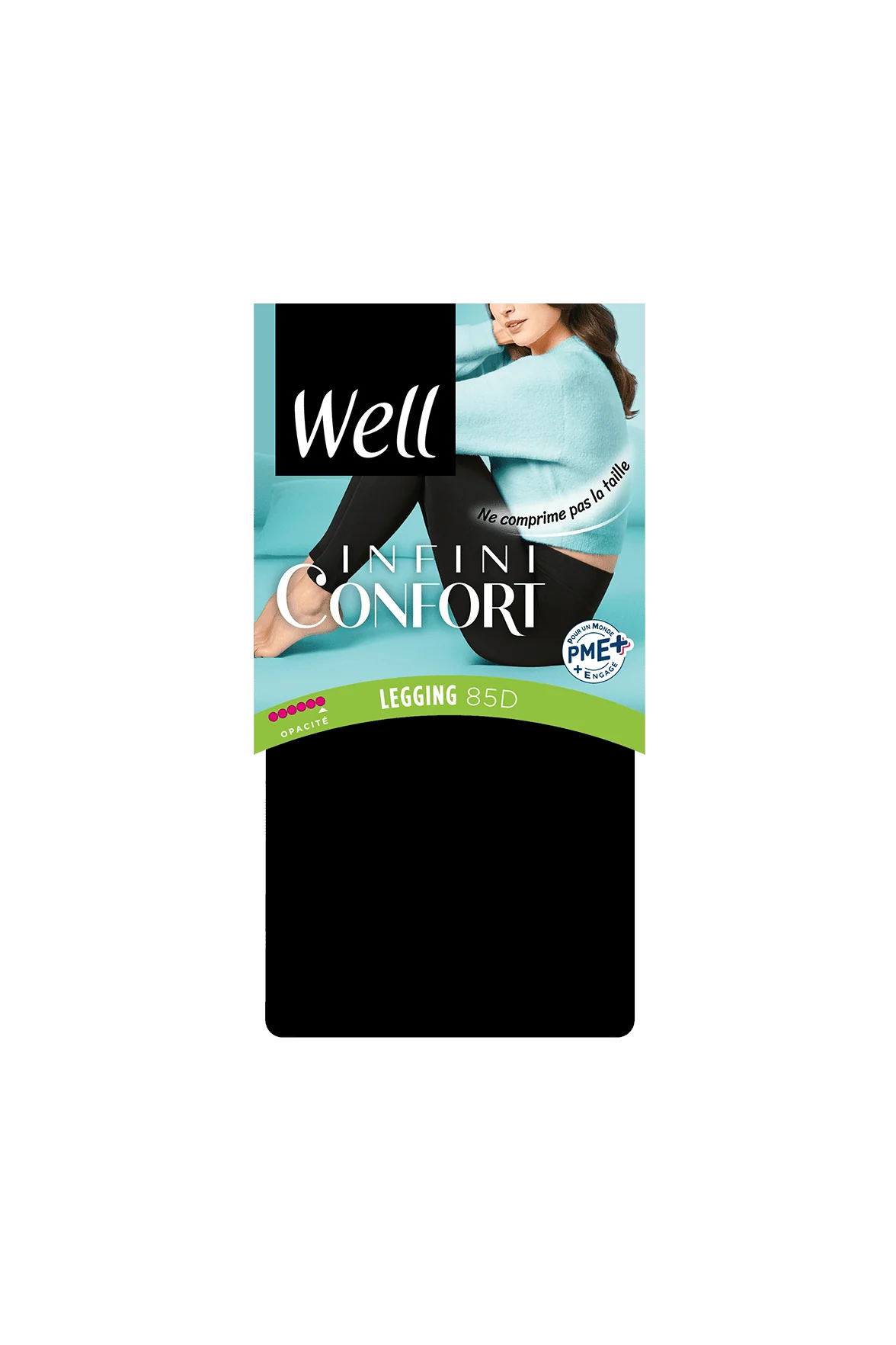 Legging Opaque 85D Well Infini Confort - Noir - Image 3