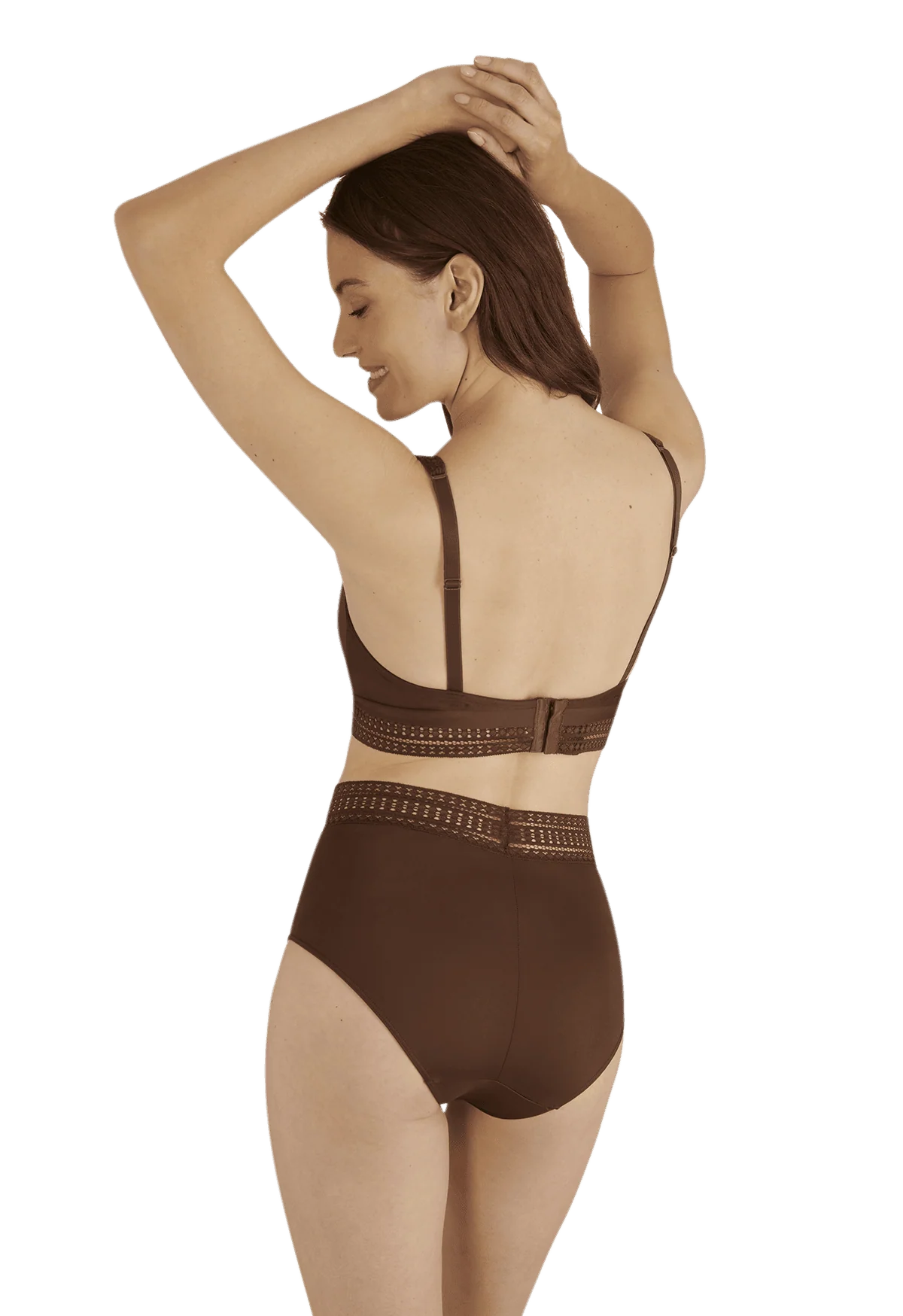 Soutien-gorge sans armatures Arty Graphik - Chocolat - Image 4