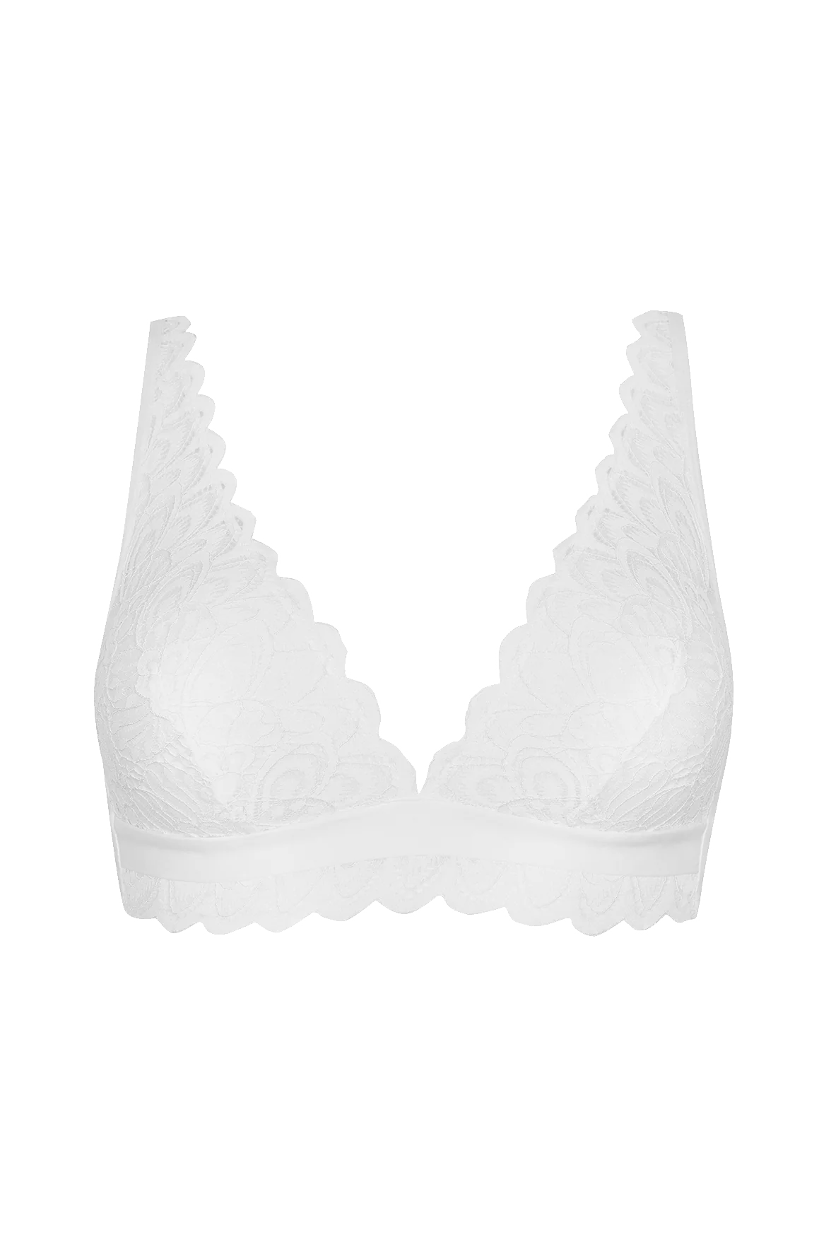 Soutien-gorge sans armatures Dentelle Audacieuse - Blanc - Image 5
