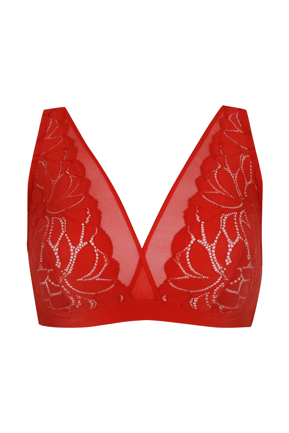 Soutien-gorge sans armatures Dentelle Prodigieuse - Rouge lumineux - Image 5