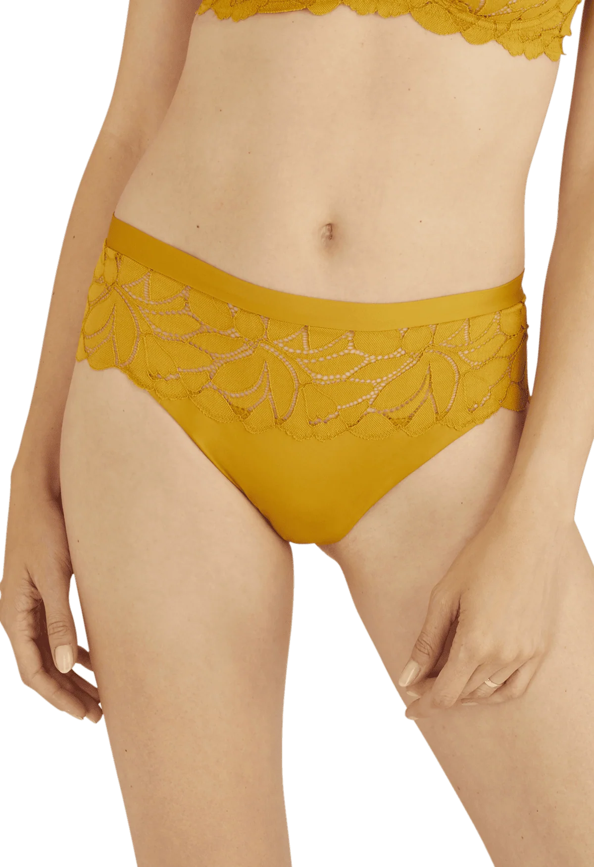 Slip brésilien Dentelle Prodigieuse - Ocre