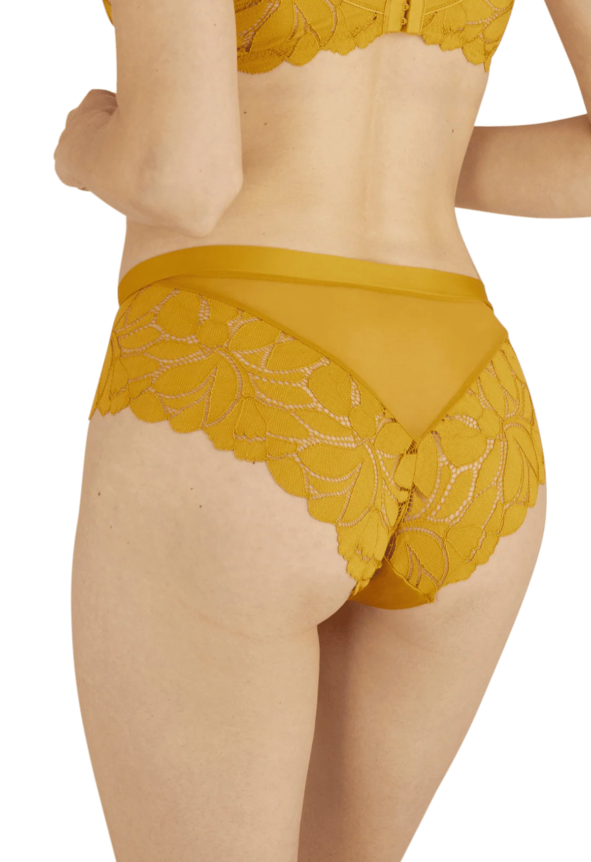 Slip brésilien Dentelle Prodigieuse - Ocre - Image 2