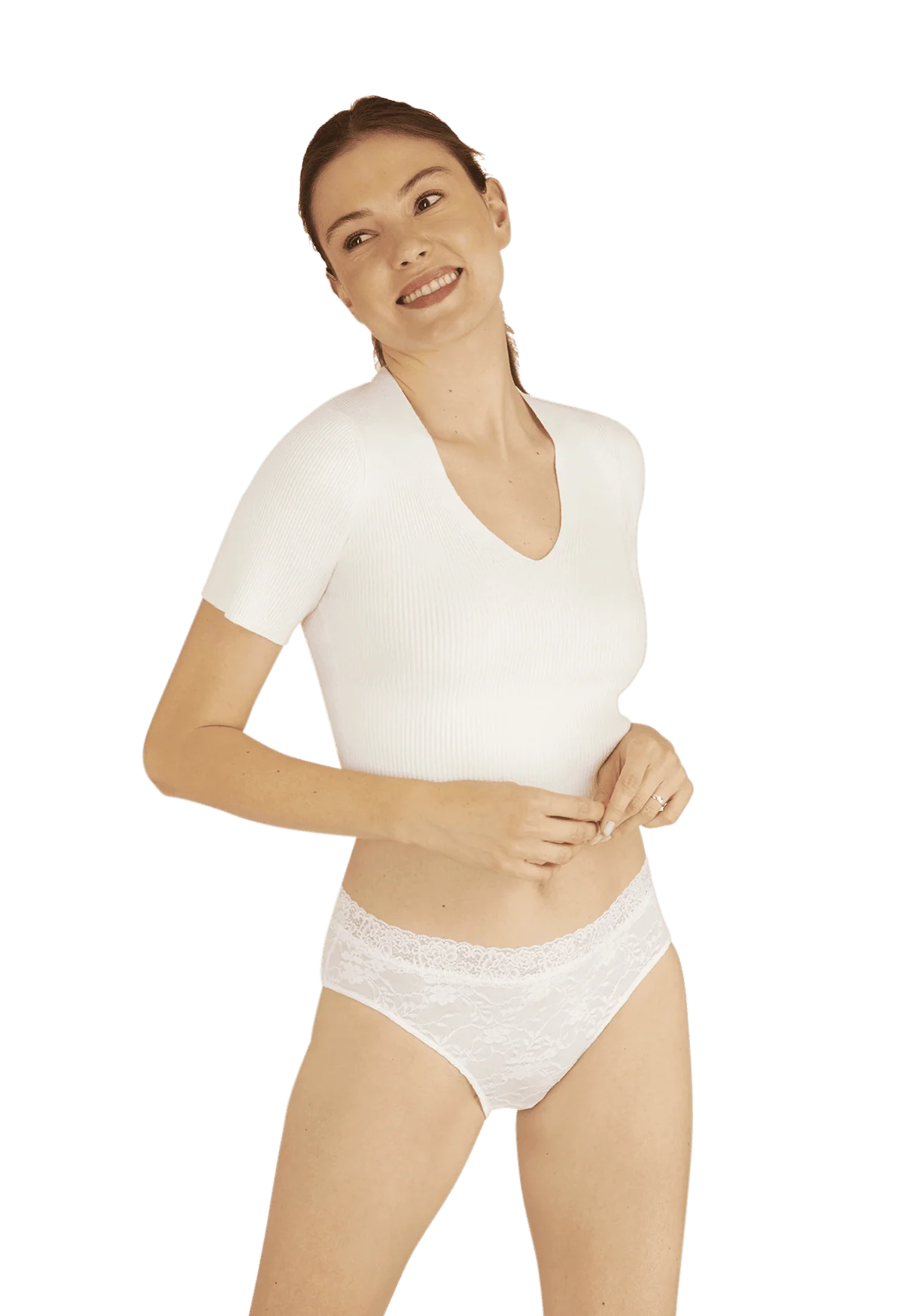 Duo Pop Lot de 2 Slips - Vert éclatant / blanc - Image 5