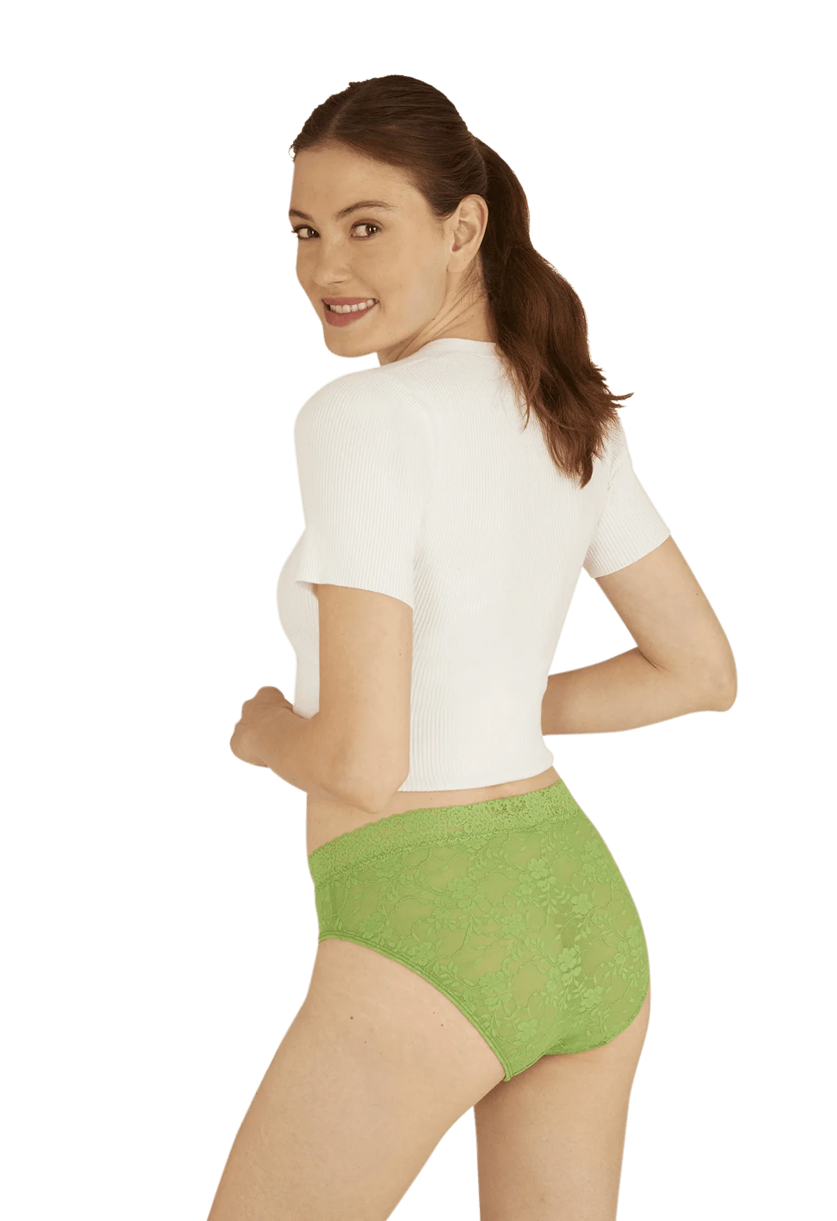 Duo Pop Lot de 2 Slips - Vert éclatant / blanc - Image 8