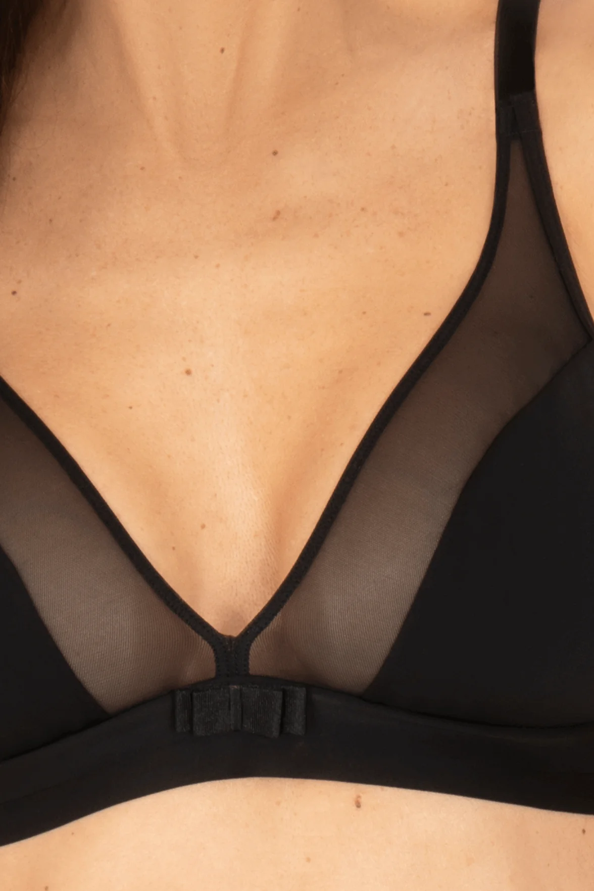 Soutien-gorge sans armatures Tulle Design - Noir - Image 3