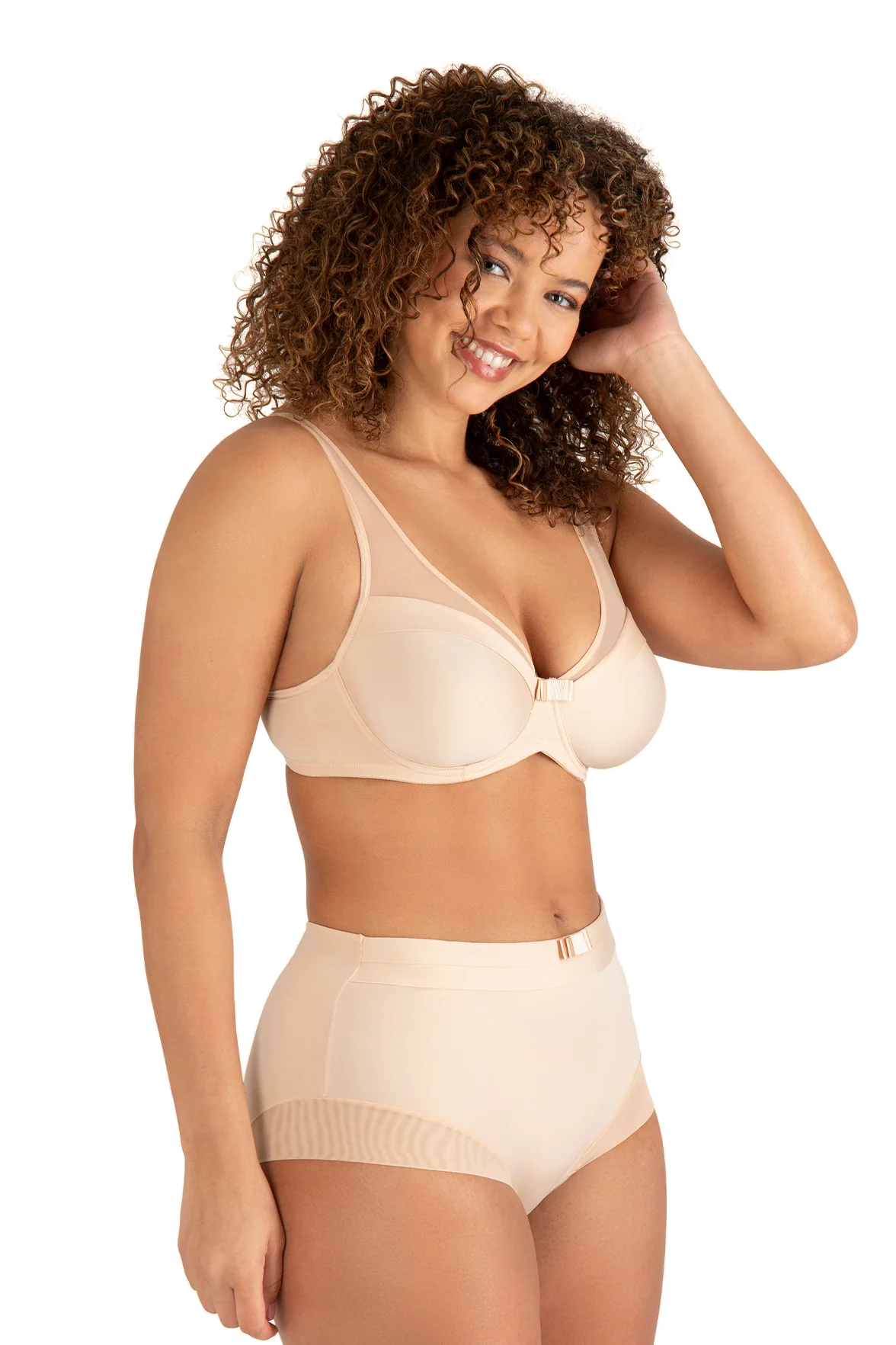 Soutien-gorge à armatures Tulle Design - Nude - Image 3