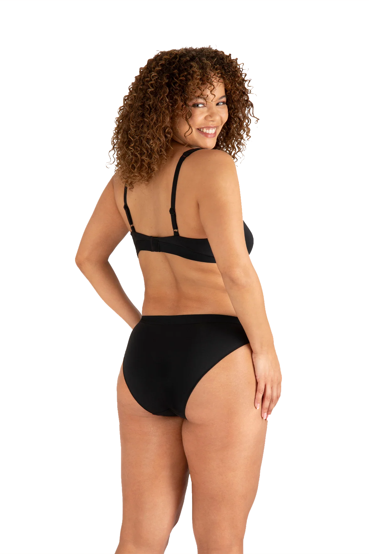 Soutien-gorge sans armatures Tulle Design Coton - Noir - Image 4