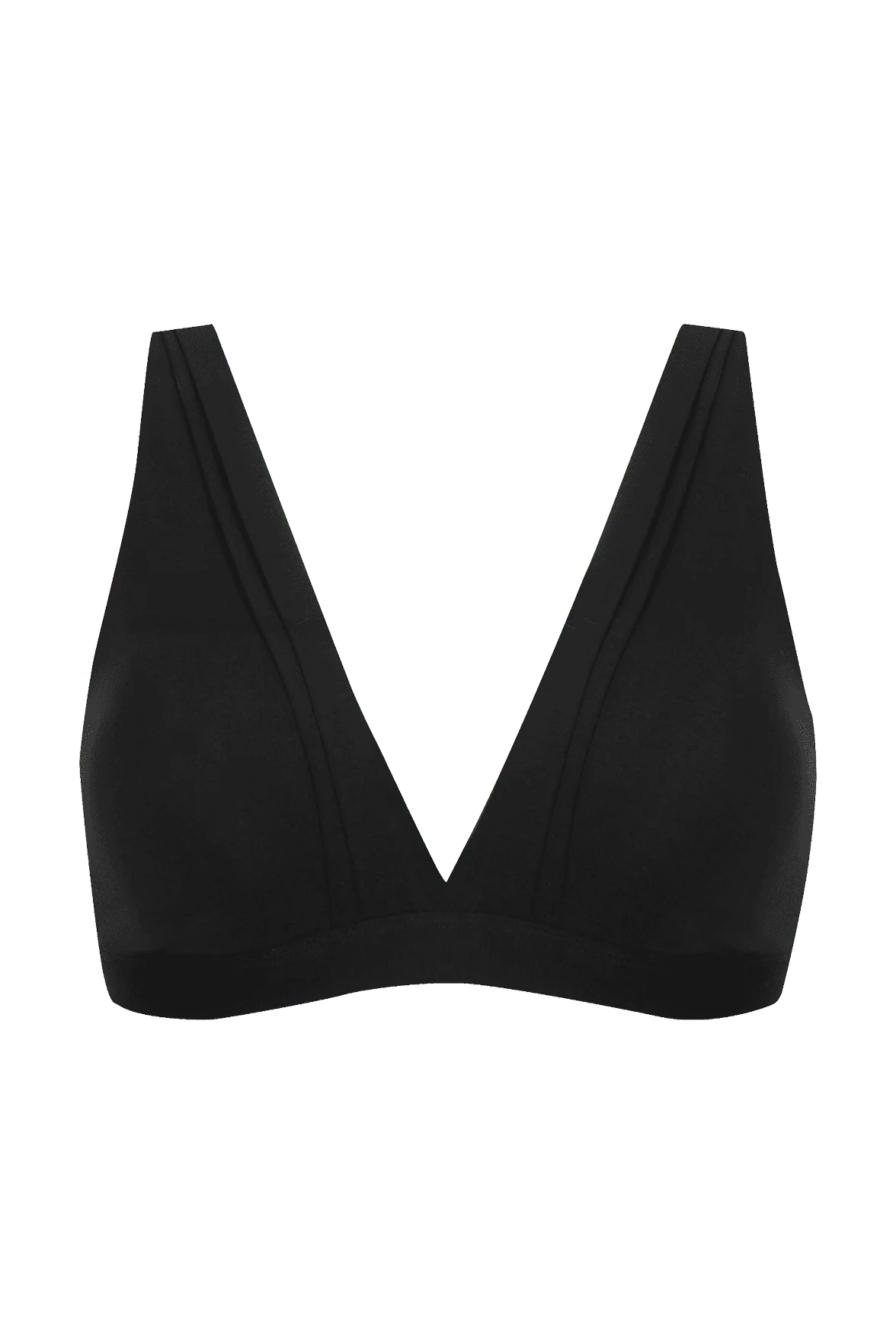 Soutien-gorge sans armatures Tulle Design Coton - Noir - Image 5