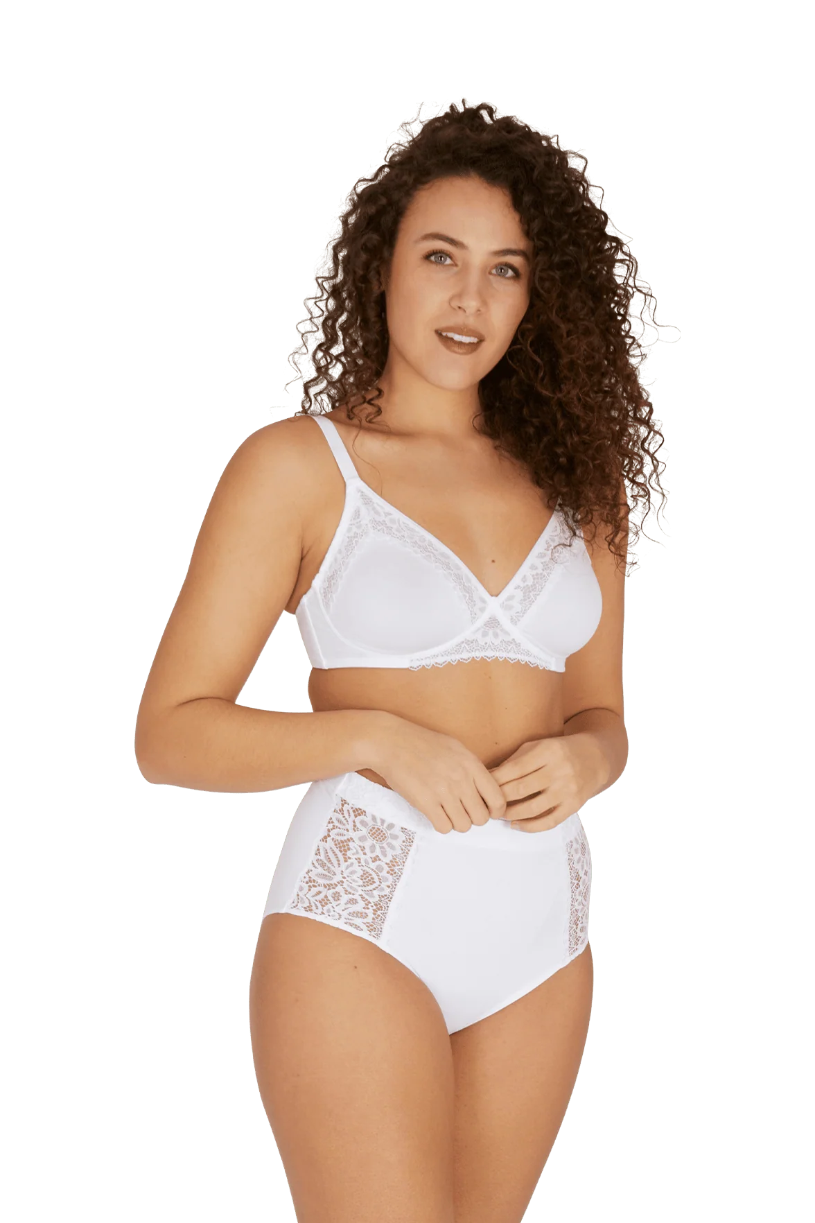 Soutien-gorge sans armatures basque dentelle Well Allure L'Elégante - Blanc - Image 3