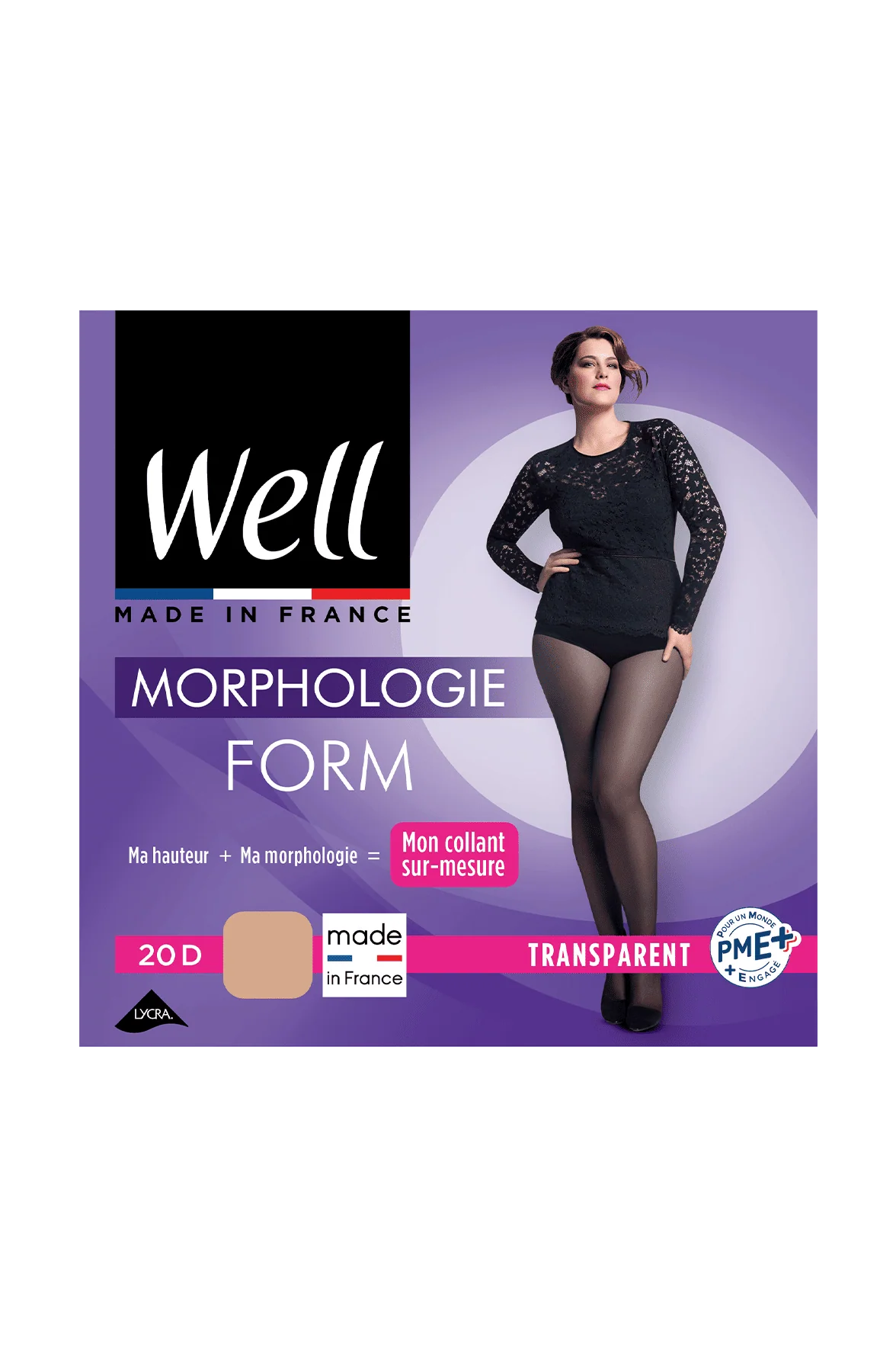 Collant Transparent 20D sur-mesure Morphologie - Beige lumineux - Image 2