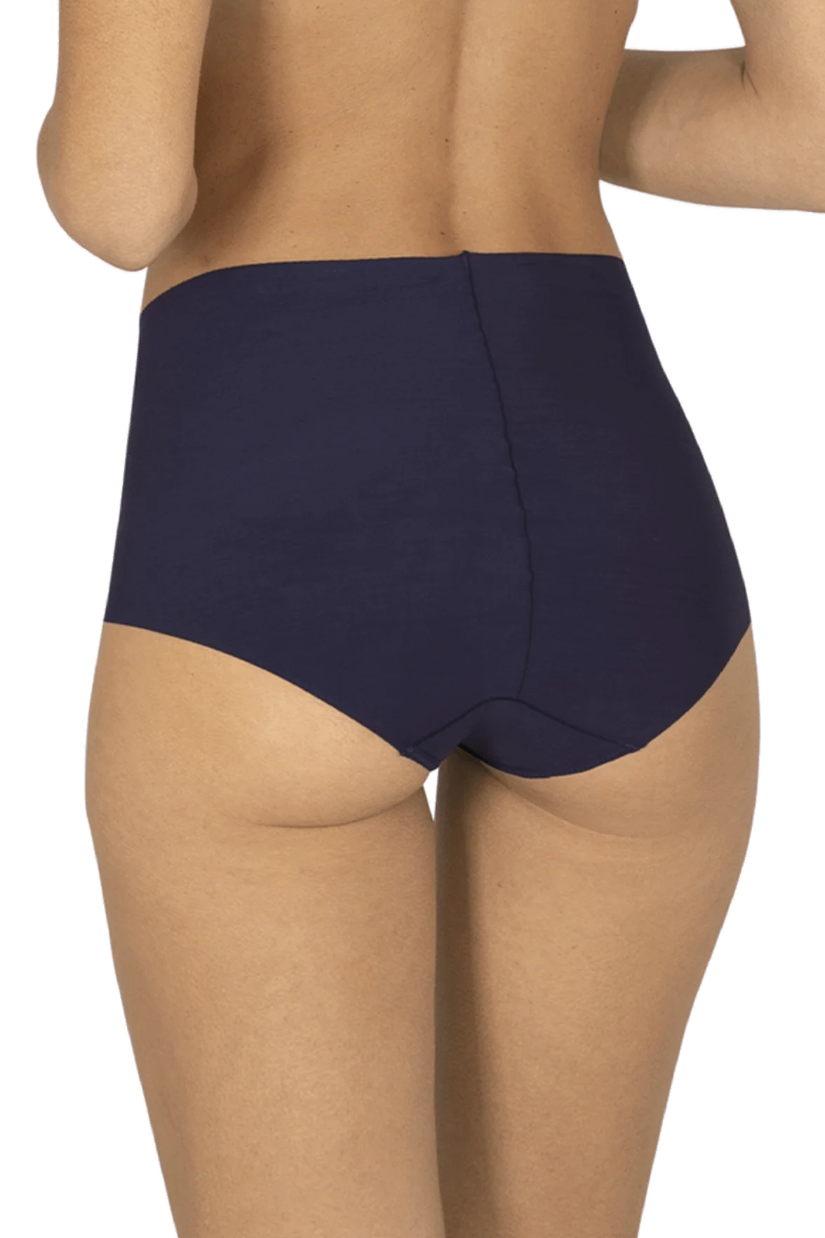 Culotte Haute Microfibre Invisi Galbe - Bleu nuit - Image 4