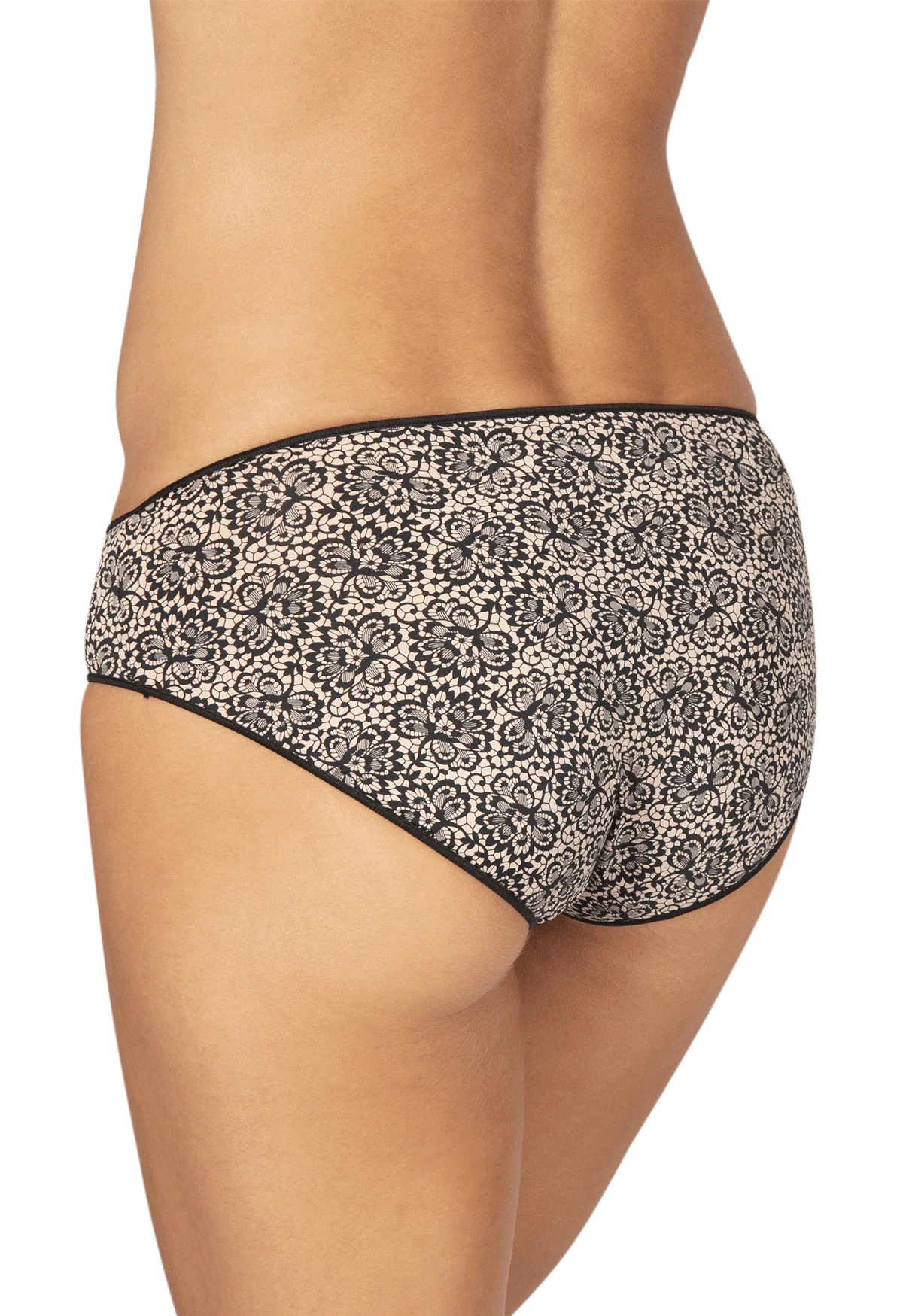 Lot de 3 Slips - Trio fantaisie micro - Nude / noir / imprimé