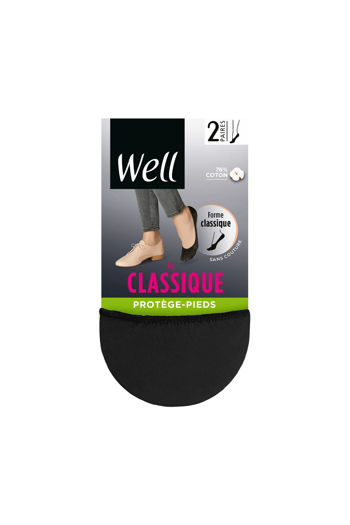 Lot de 2 paires de Protège-Pieds Le Classique - Noir - Image 2