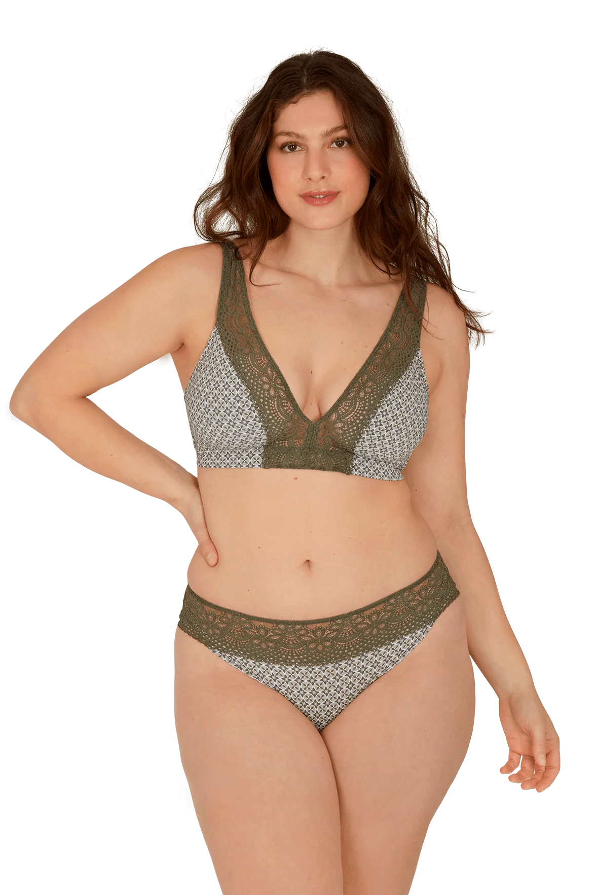 Slip brésilien dentelle et microfibre L'irrésistible - Mosaique - Image 4