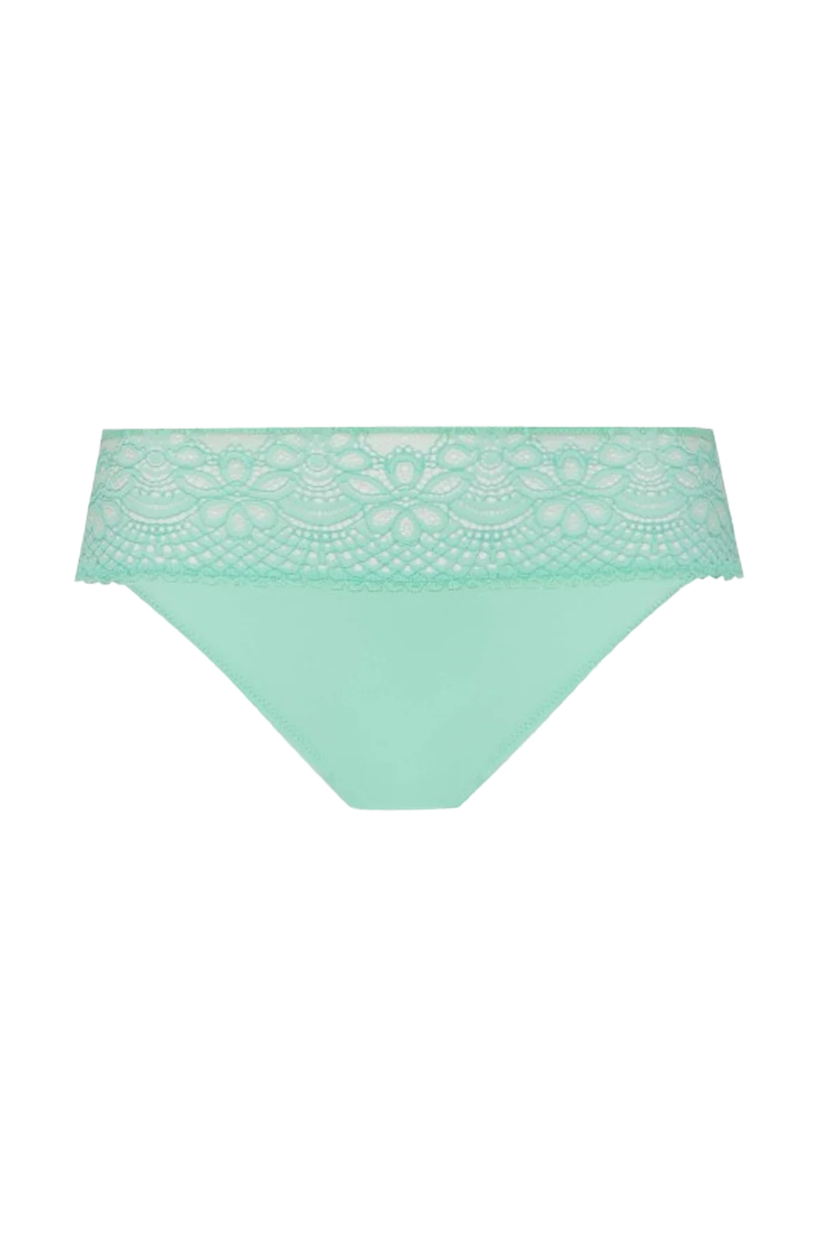 Slip brésilien dentelle et microfibre L'irrésistible - Vert amande - Image 5