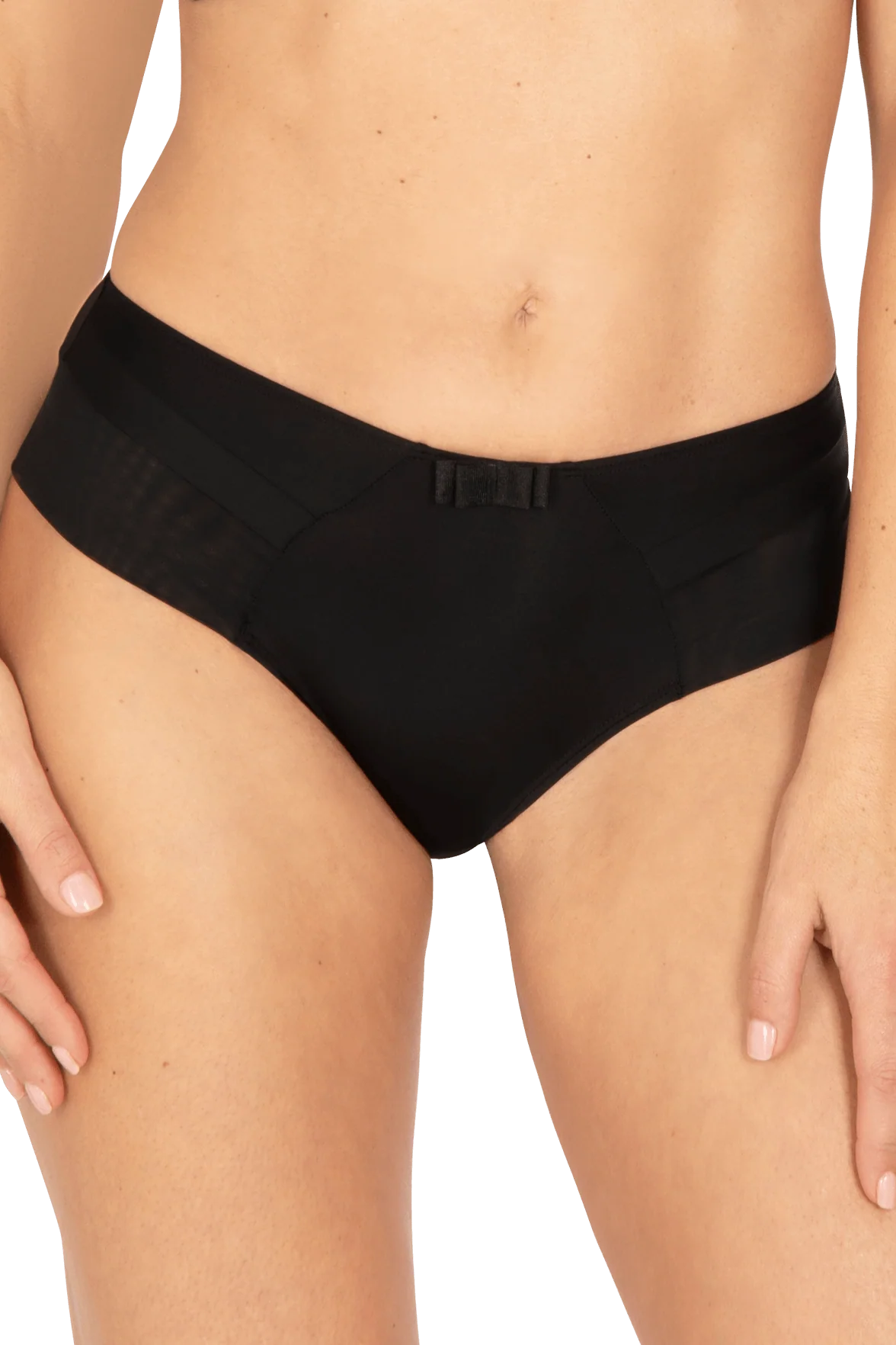 Slip brésilien Tulle Design - Noir