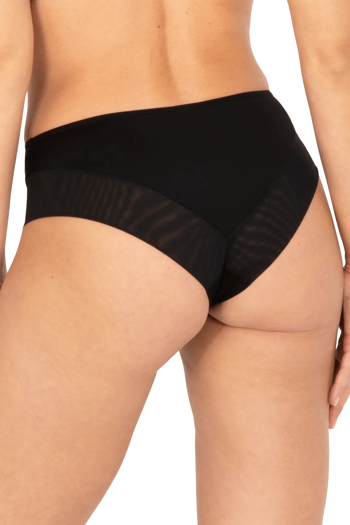 Slip brésilien Tulle Design - Noir - Image 2