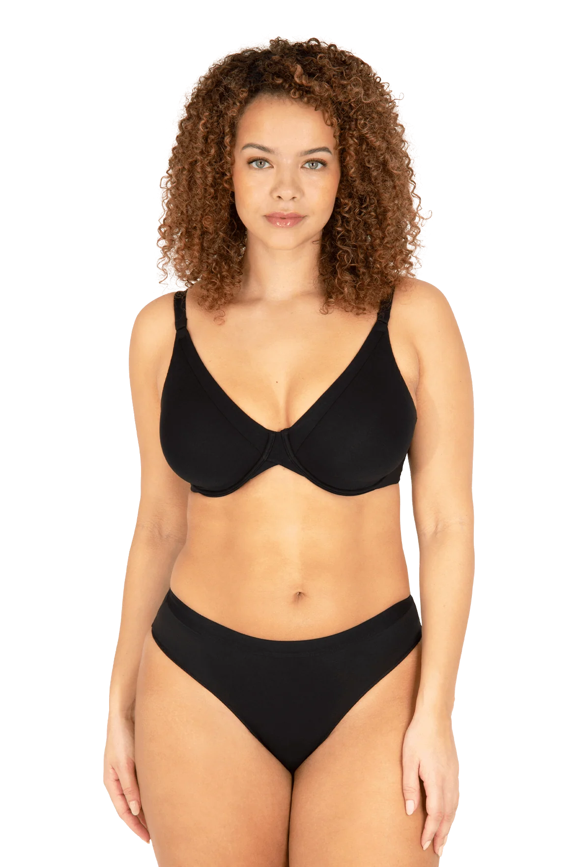 Soutien-gorge à armatures Tulle Design Coton - Noir - Image 3