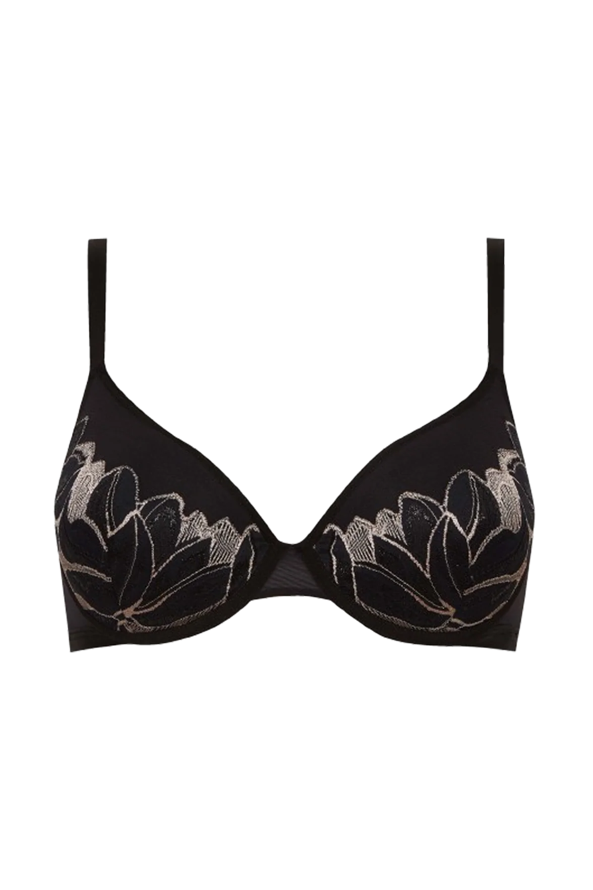 Soutien-gorge à coques Nymphéas - Noir - Image 5