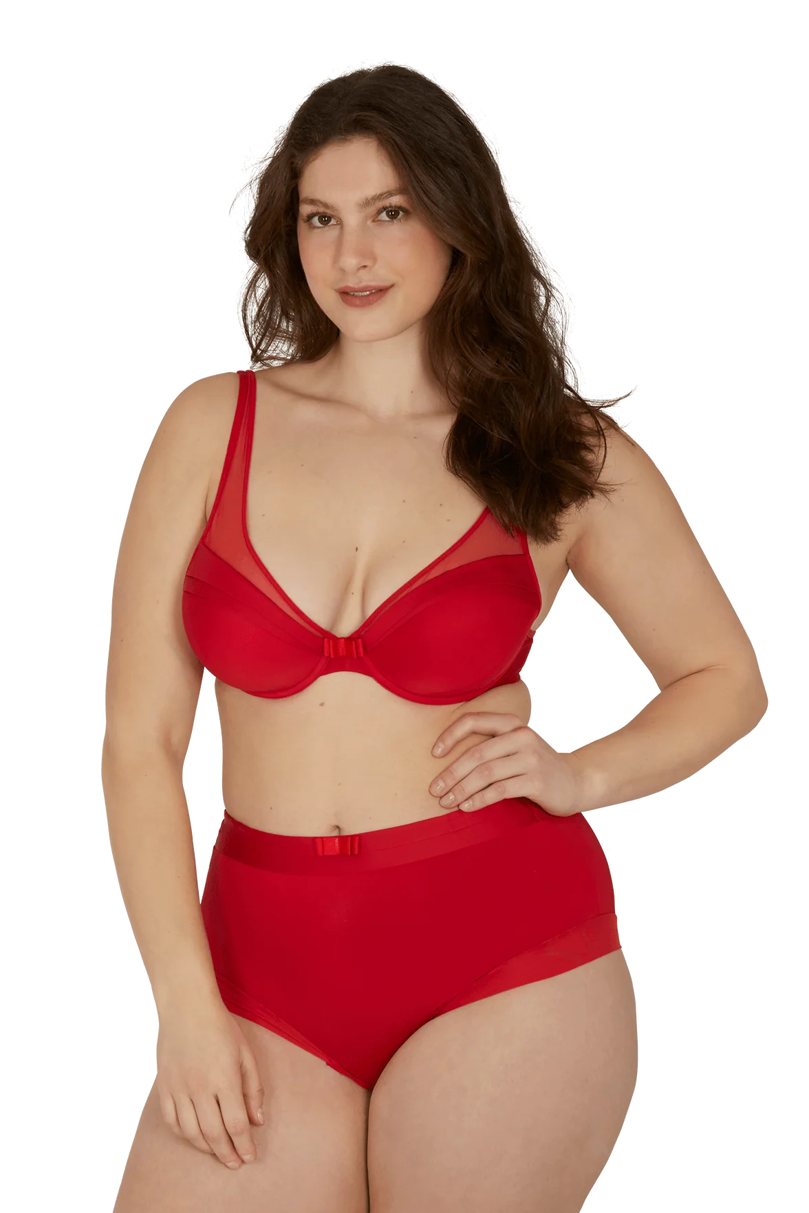 Soutien-gorge coques Tulle Design - Rouge ardent - Image 3