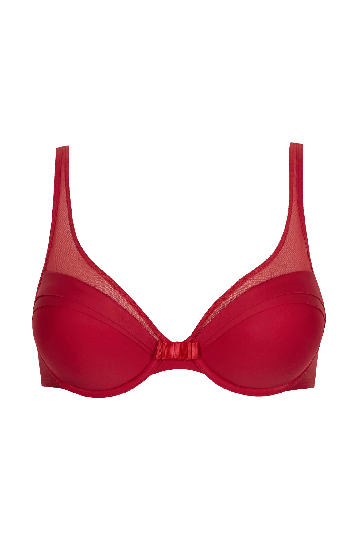 Soutien-gorge coques Tulle Design - Rouge ardent - Image 5